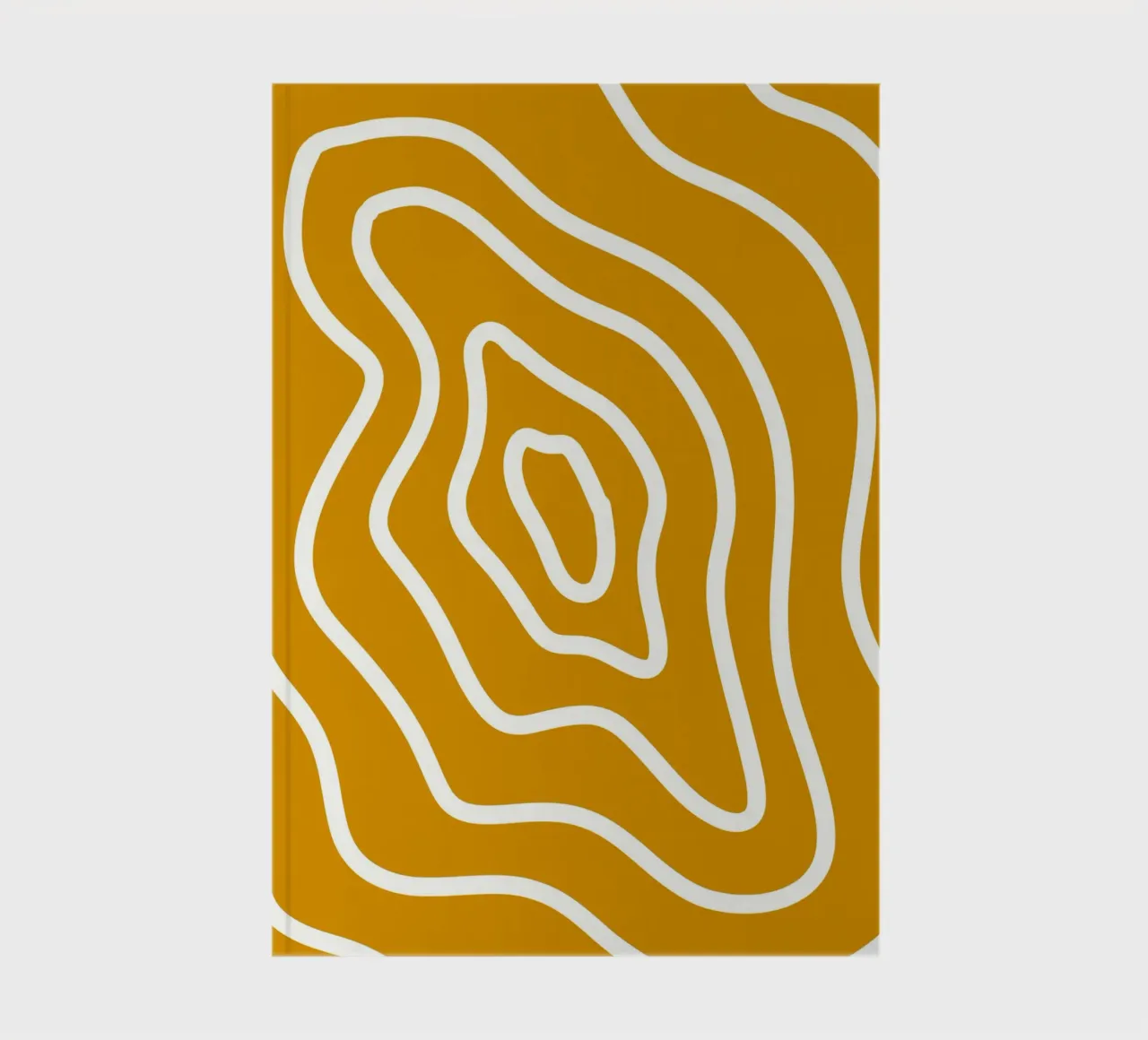 White Line Yellow Background notebook by MODERN NUANCE