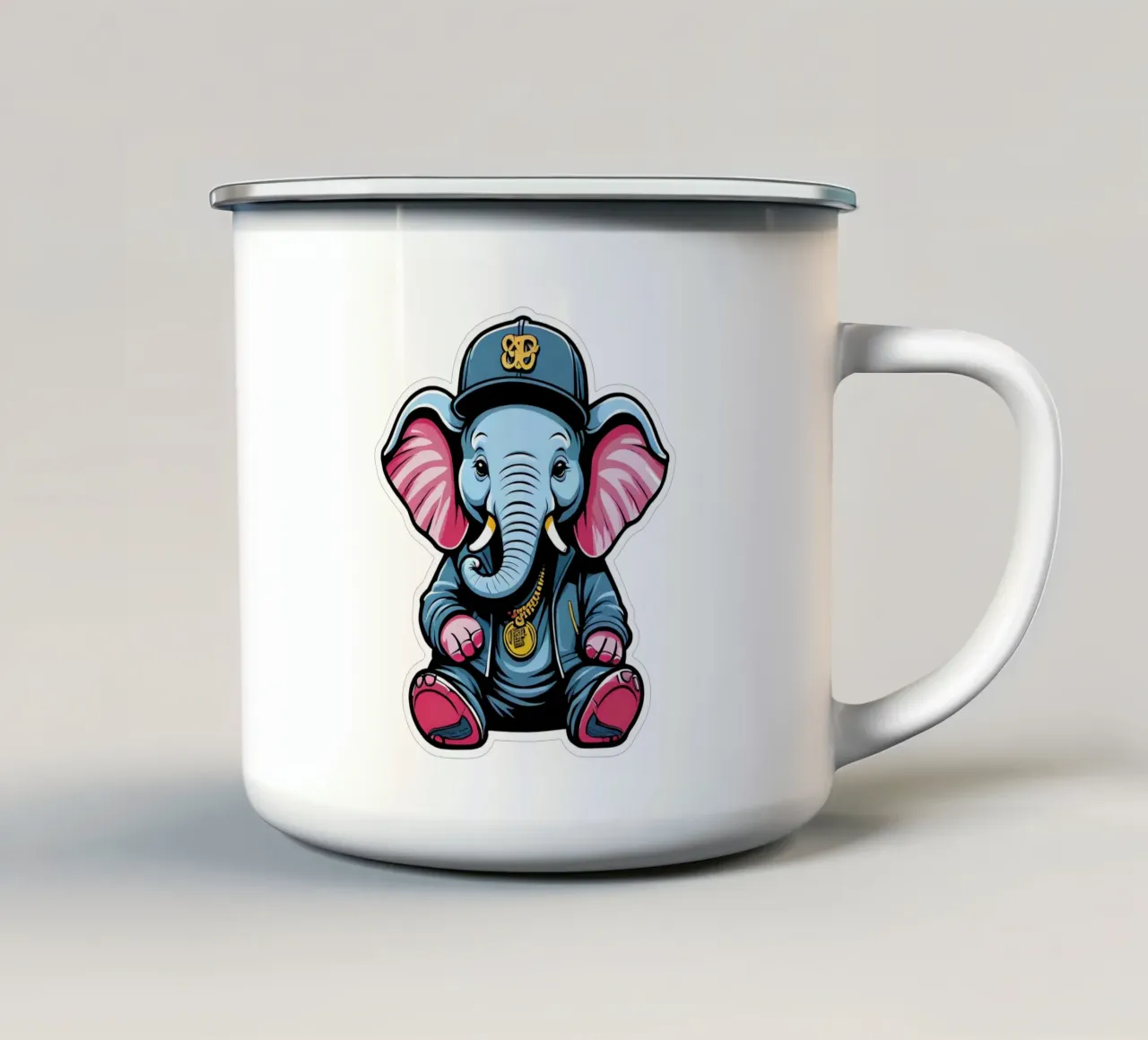Elefant, Motiv 3 tazza in smalto da ZAMART - PopArt