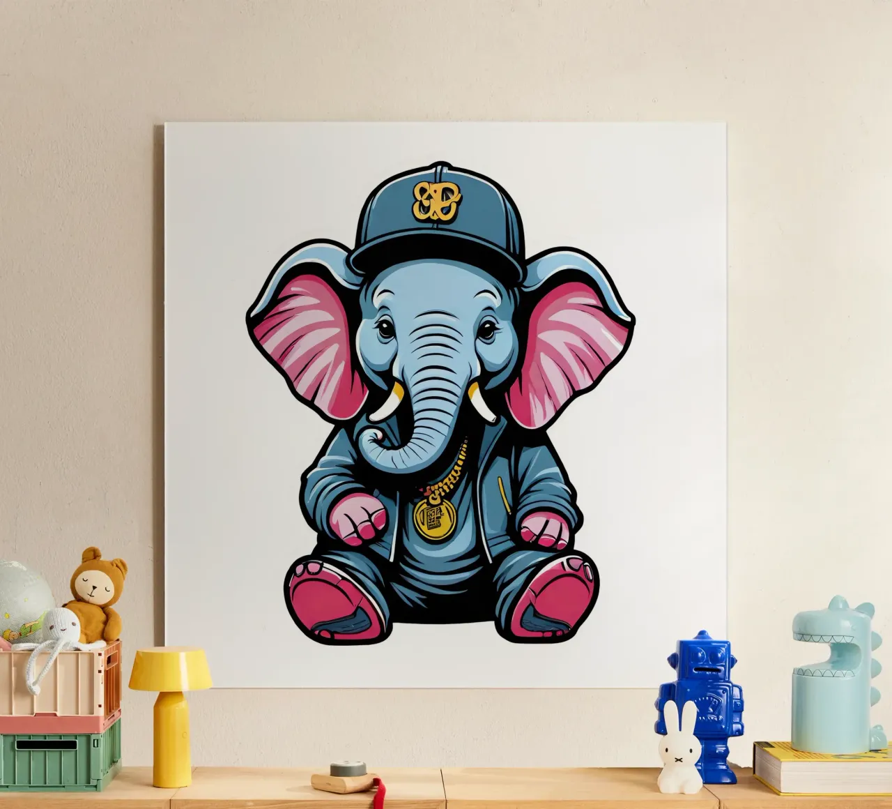 Elefant, Motiv 3 plexiglass da ZAMART - PopArt