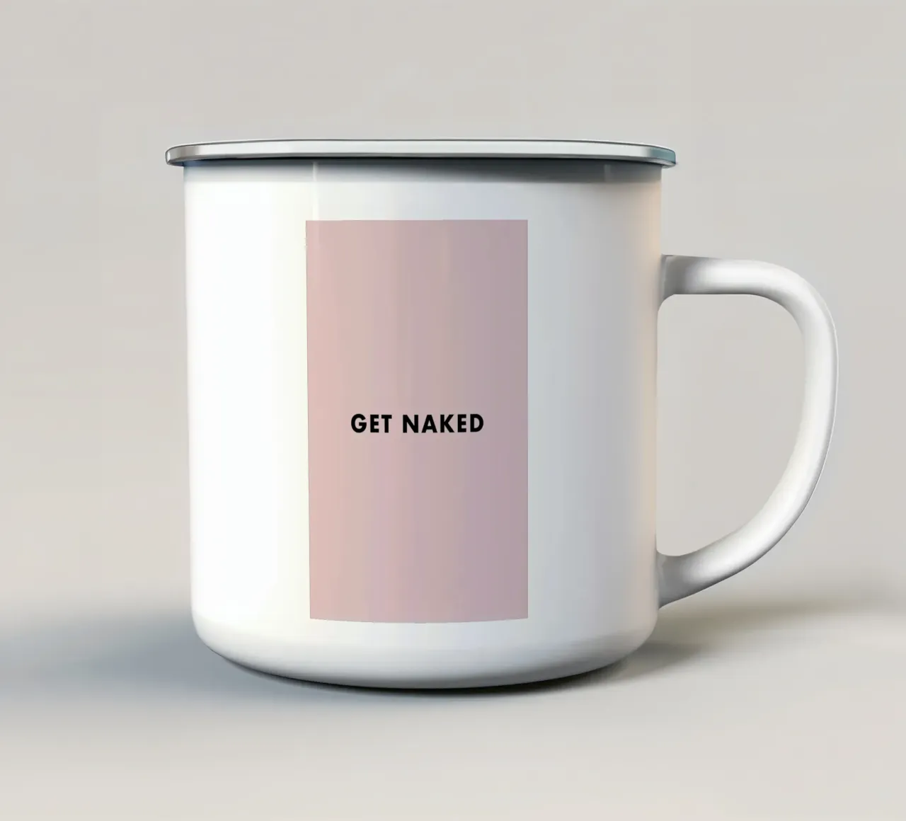 Get Naked enamel mug by typed