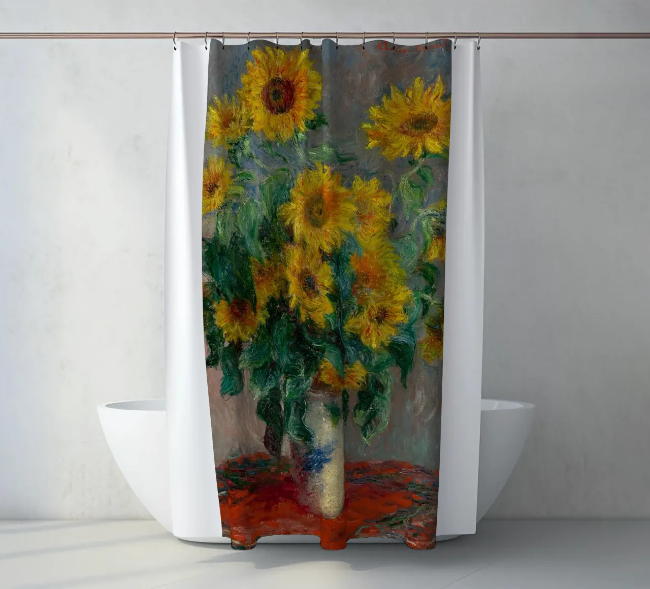 Sunflower Monet shower curtain by Perdana shop
