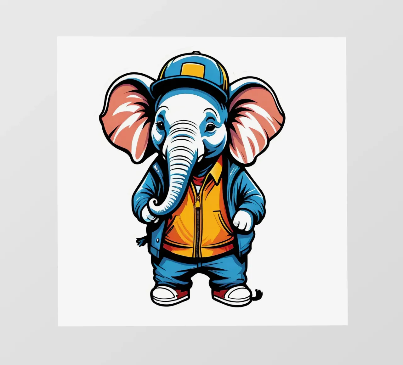 Elefant, Motiv 4 telo in pvc da ZAMART - PopArt