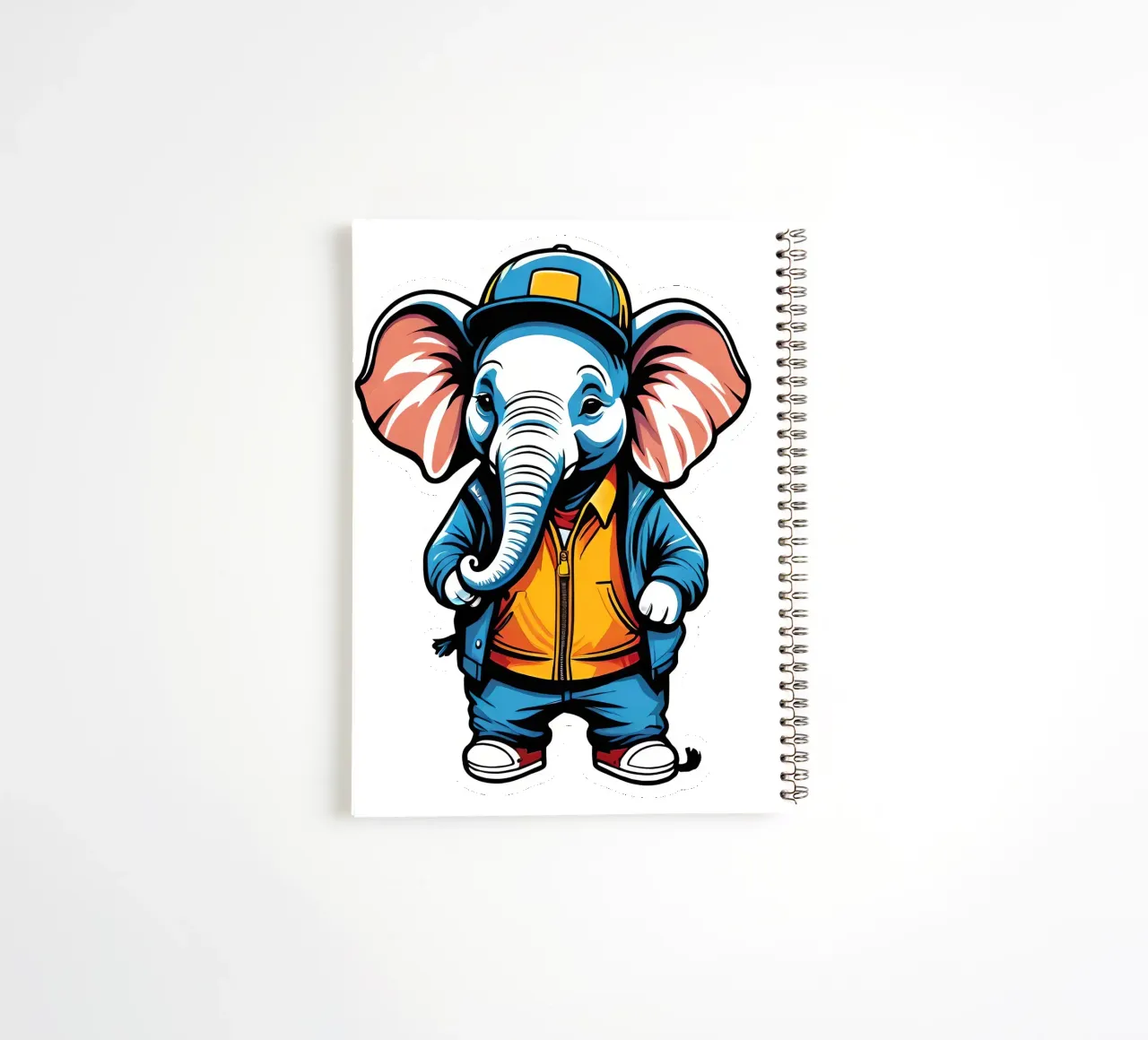 Elefant, Motiv 4 spiral notebook by ZAMART - PopArt