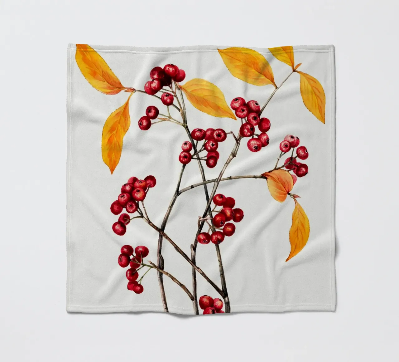 Mary Vaux Walcott - Bacche di aronia rossa coperta in pile da Old Masters