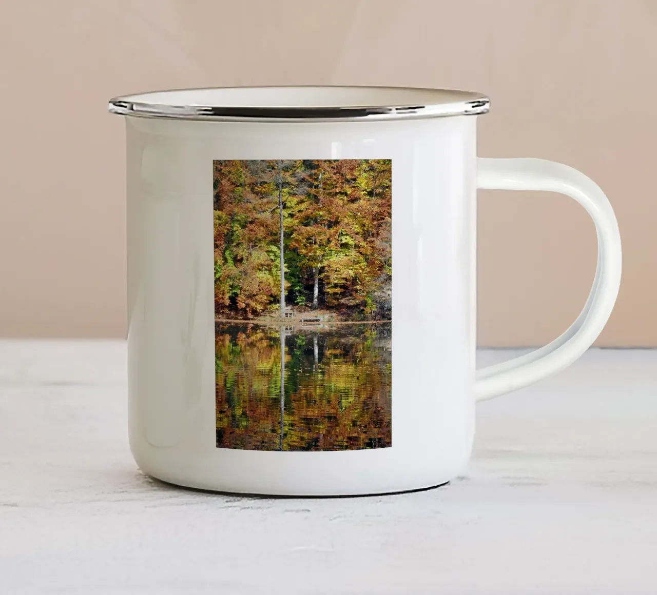 Momento d'autunno tazza in smalto da Kreativernetzt