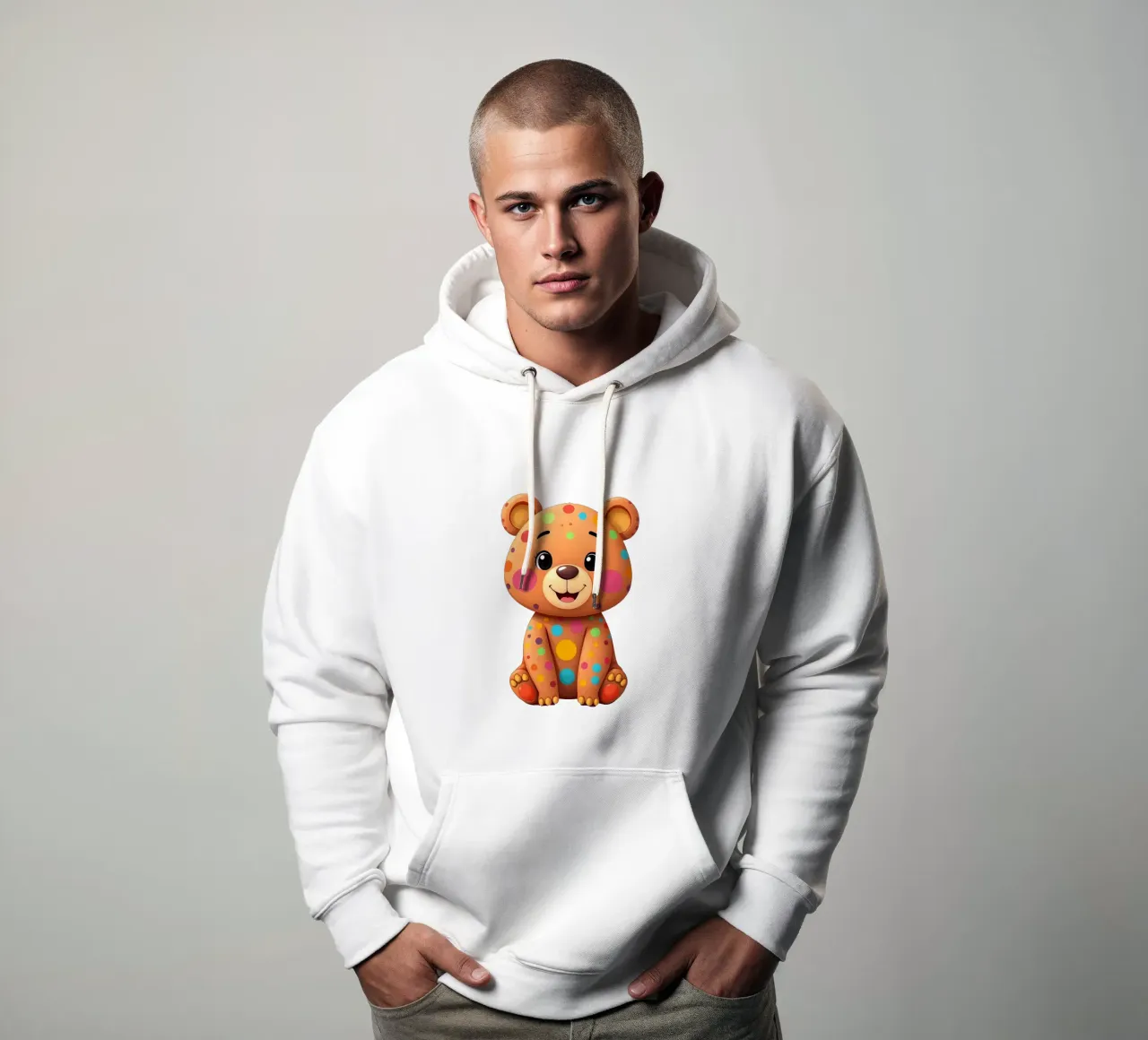 Orso_3a felpa con cappuccio da Tierisch bunt by LK