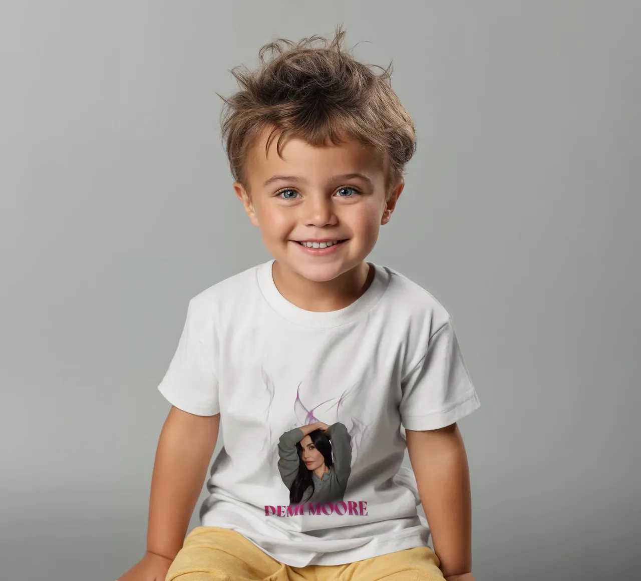 Demi Moore - Actress kids t-shirt by Aiden Hermisto