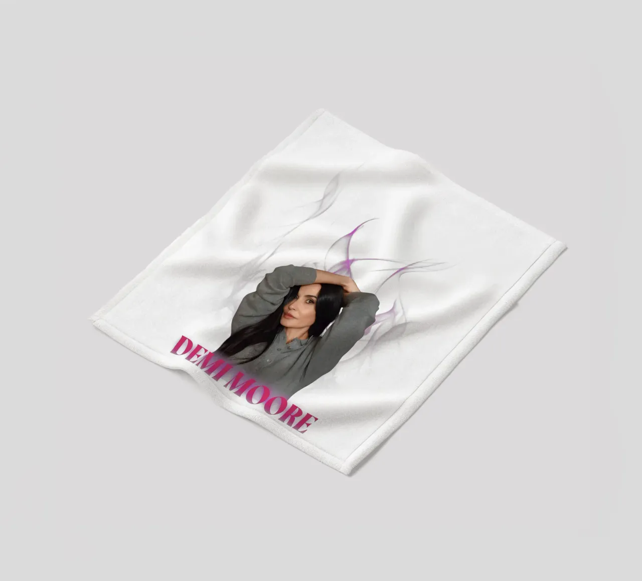 Demi Moore - Actress fleece blanket by Aiden Hermisto