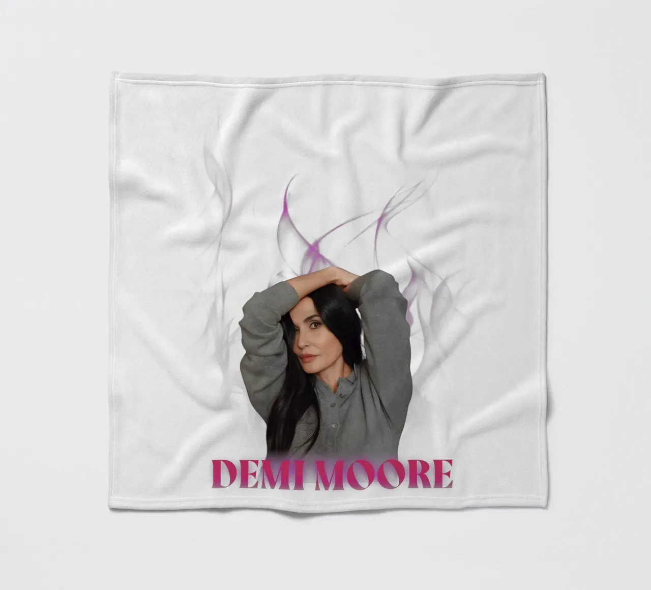 Demi Moore - Actress fleece blanket by Aiden Hermisto