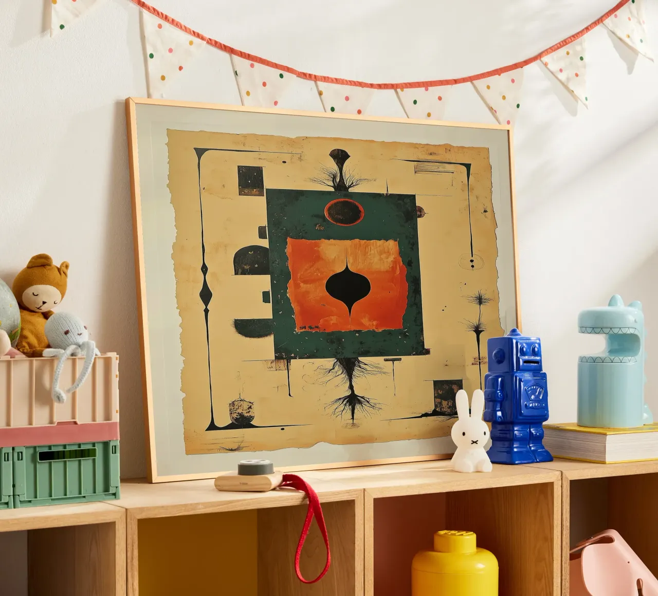 Illustrazione di carta vintage per l'astinenza poster con telaio in plastica da Little Things