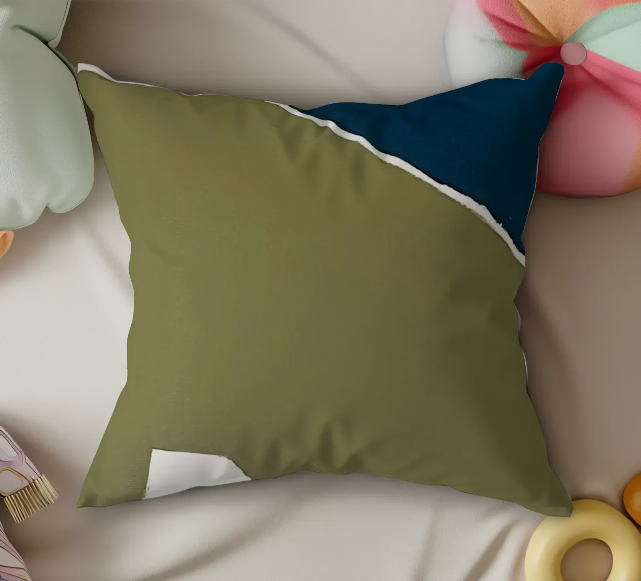 abstract minimal no7 decorative cushion by Andrea Reichhart Art