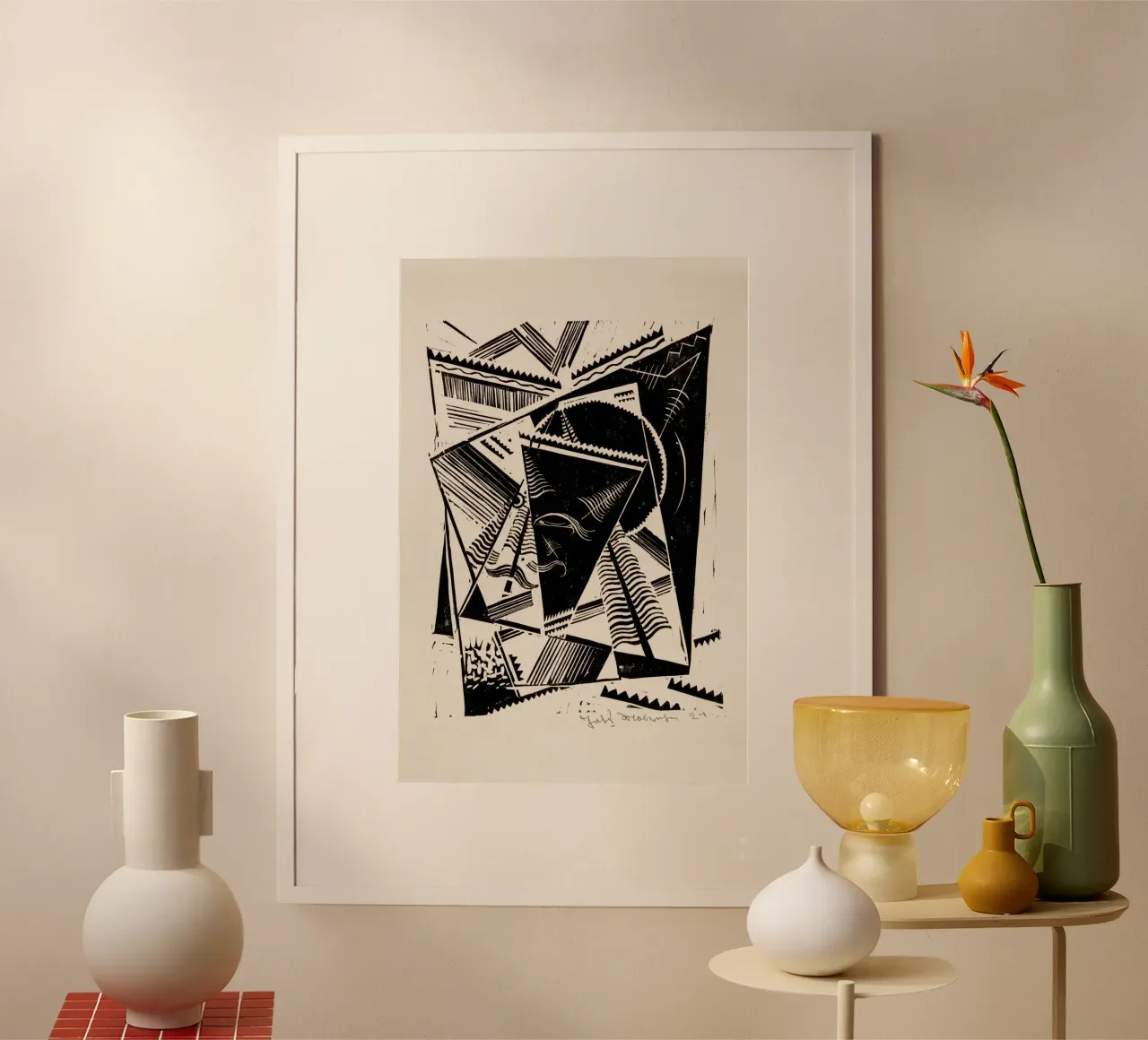 Johannes Molzahn - Opus XXXI poster con telaio in plastica da Old Masters