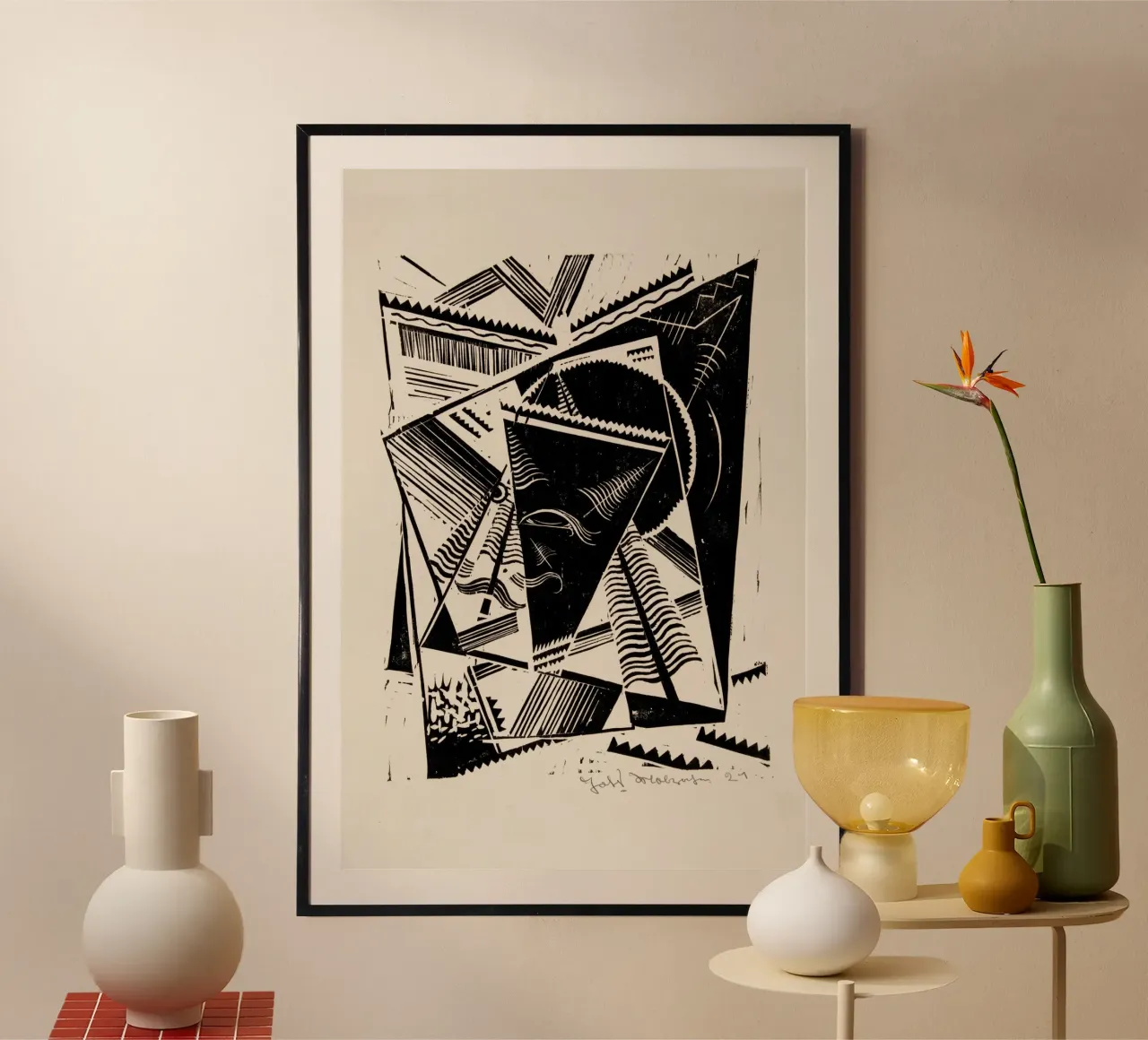 Johannes Molzahn - Opus XXXI poster con telaio in plastica da Old Masters