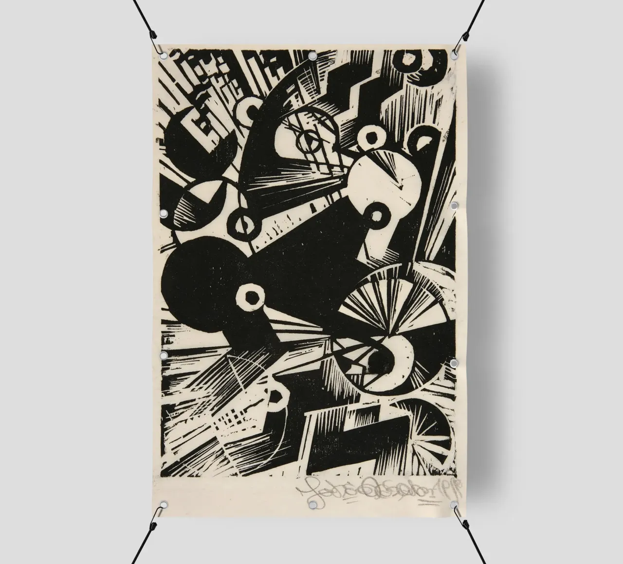 Johannes Molzahn - Ruggito dello spazio 01 telo in pvc da Old Masters