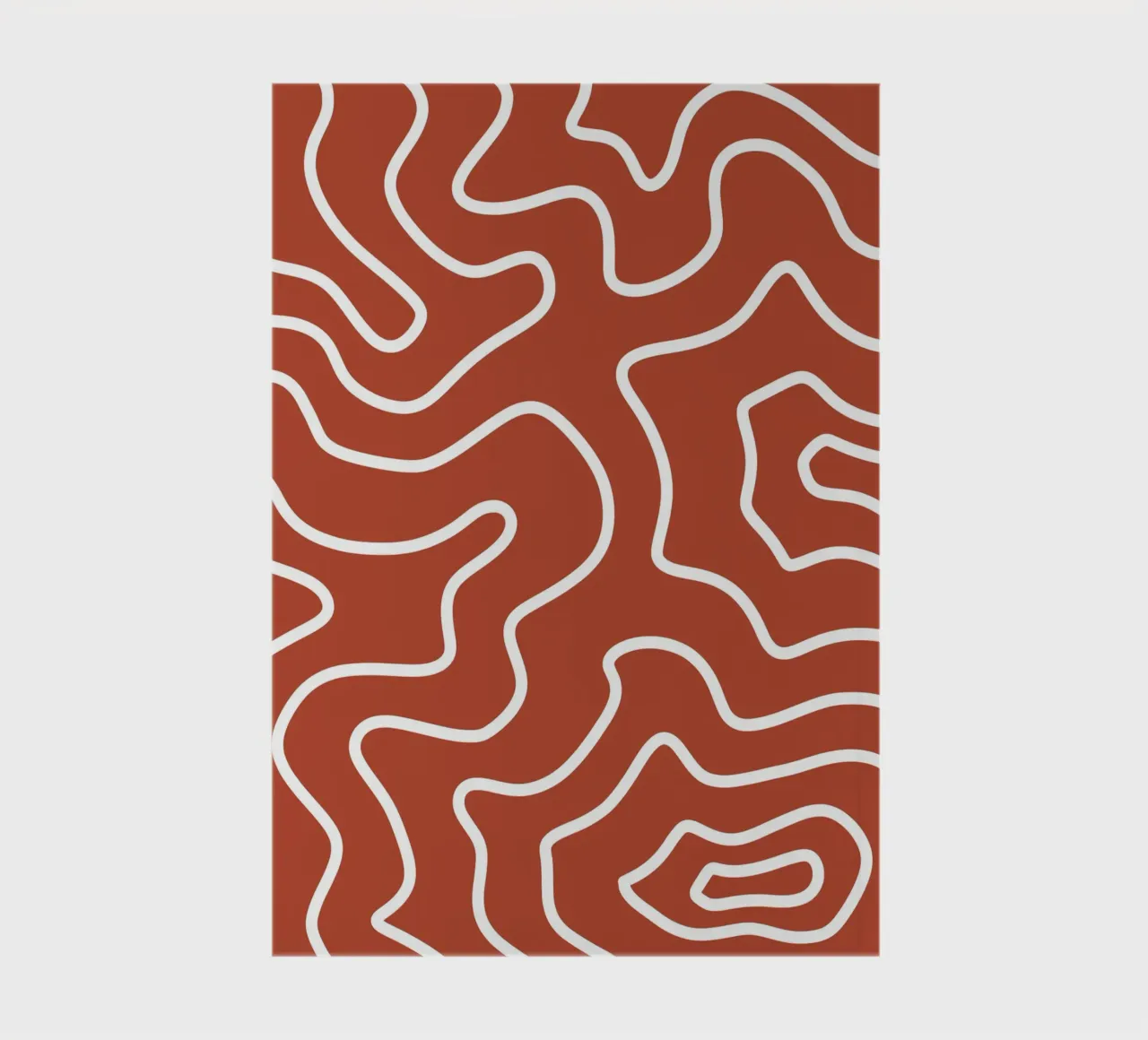 White Line Red Background notebook by MODERN NUANCE