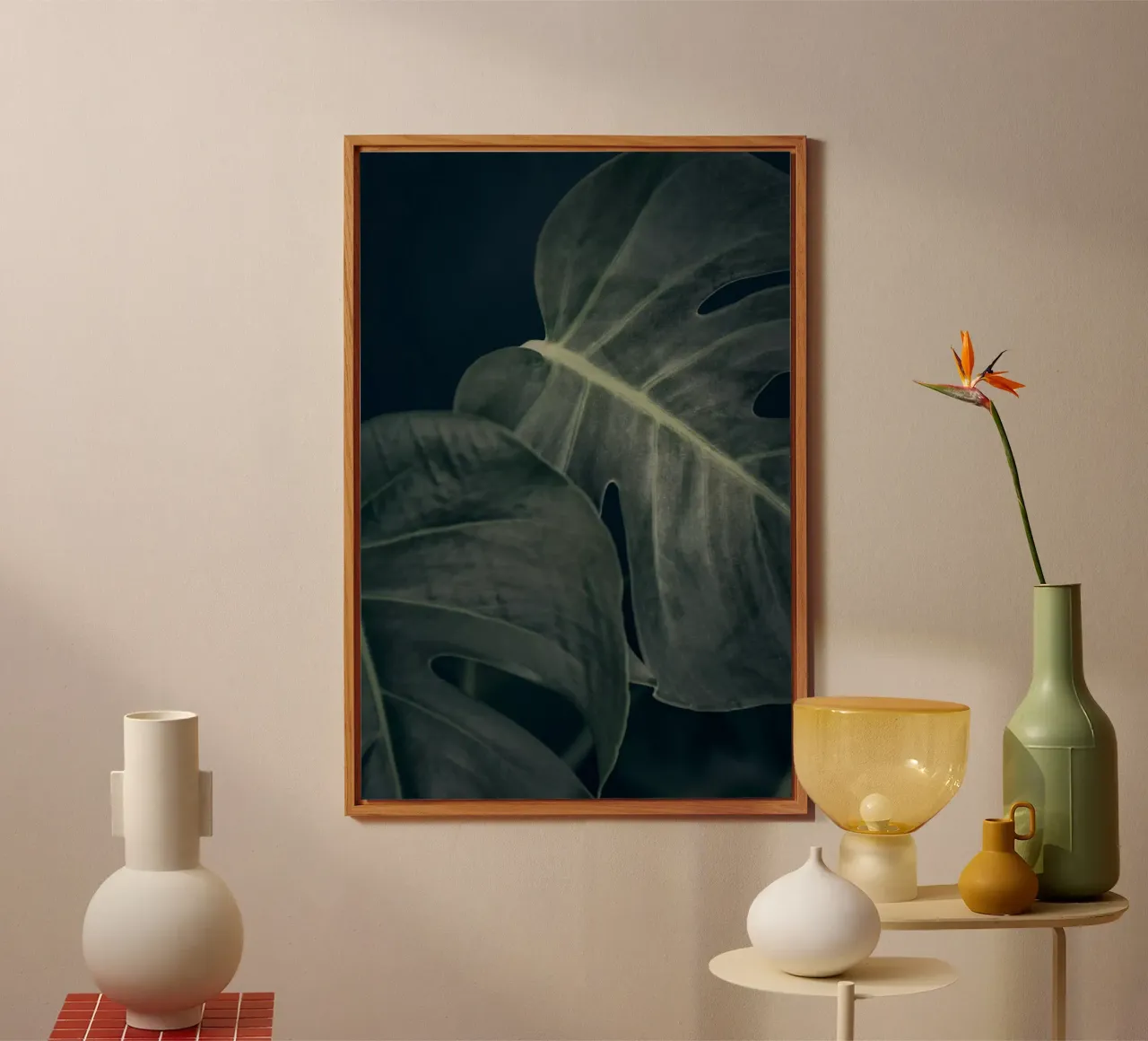 Moody Monstera 3 alluminio dibond da Klaus with K
