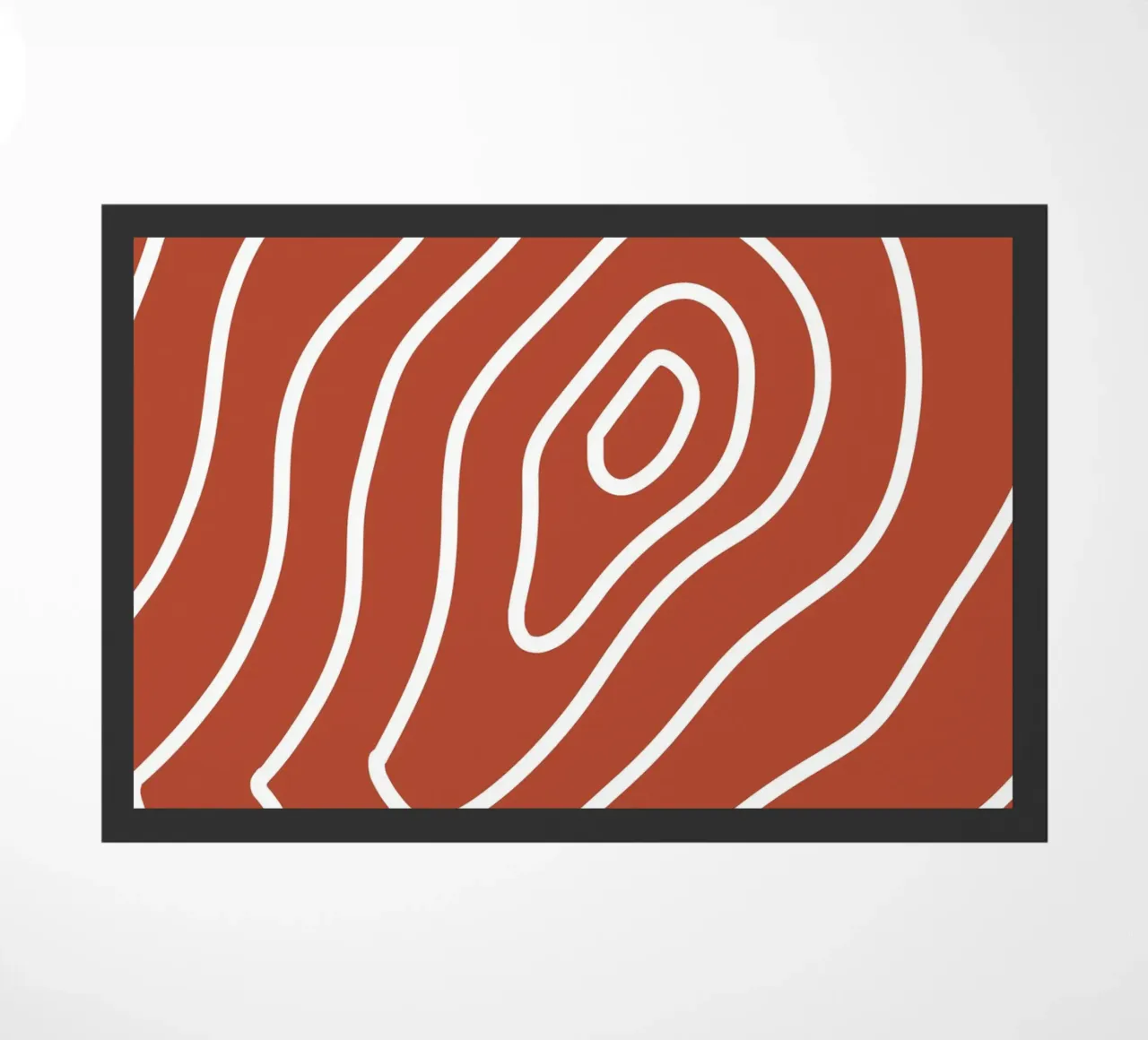 White Line Red Background doormat by MODERN NUANCE