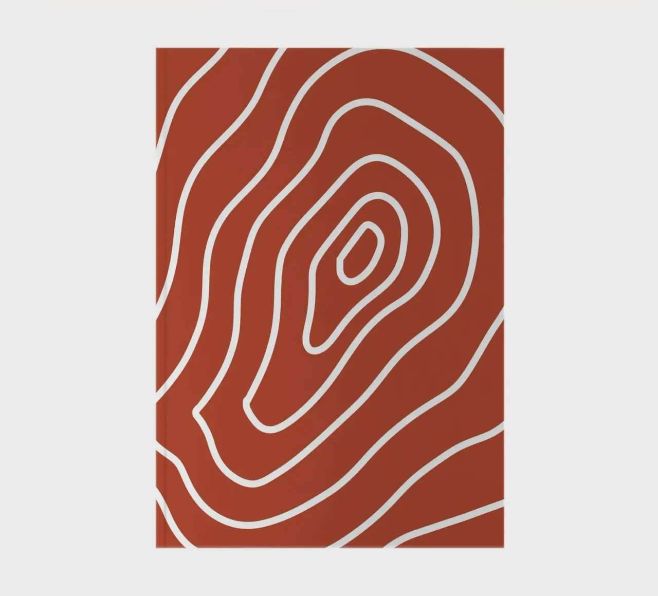 White Line Red Background notebook by MODERN NUANCE