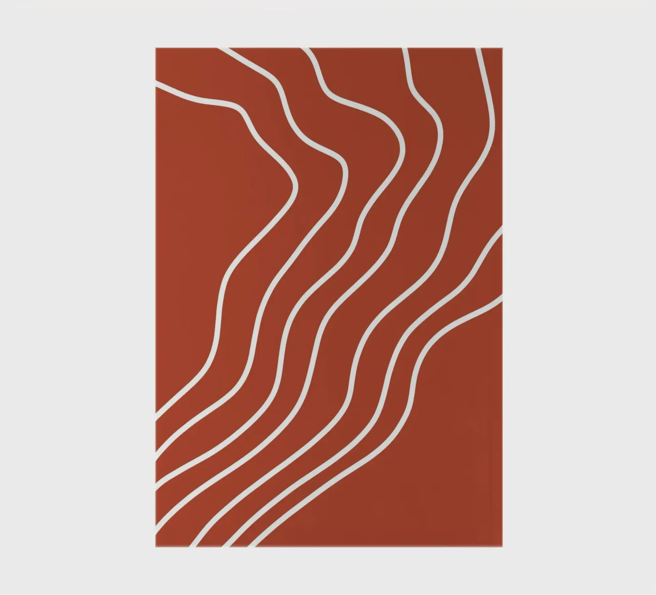 White Line Red Background notebook by MODERN NUANCE