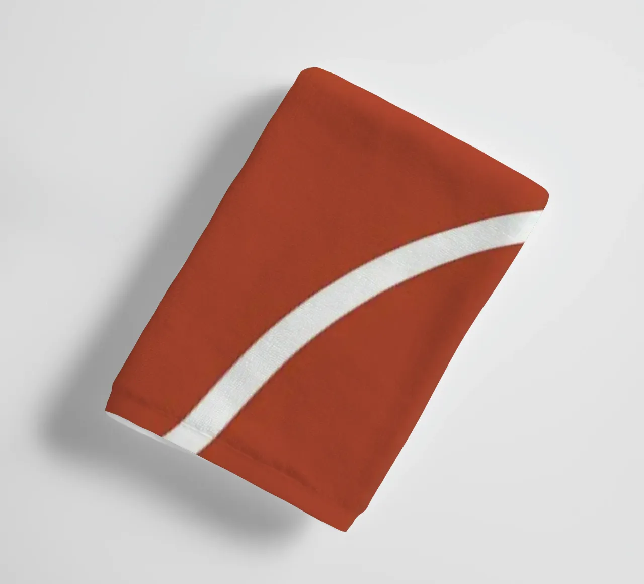 White Line Red Background towel by MODERN NUANCE