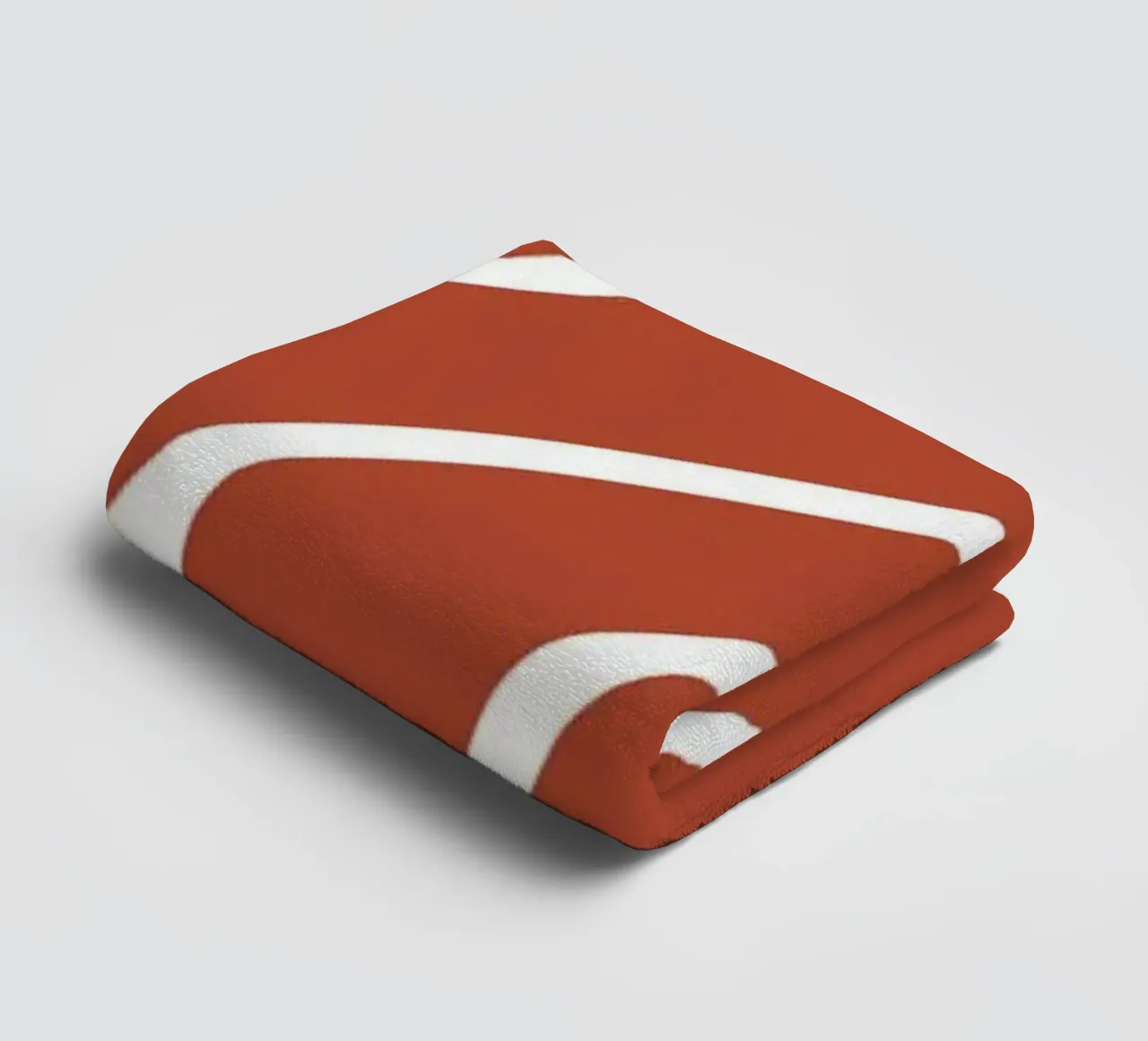 White Line Red Background towel by MODERN NUANCE