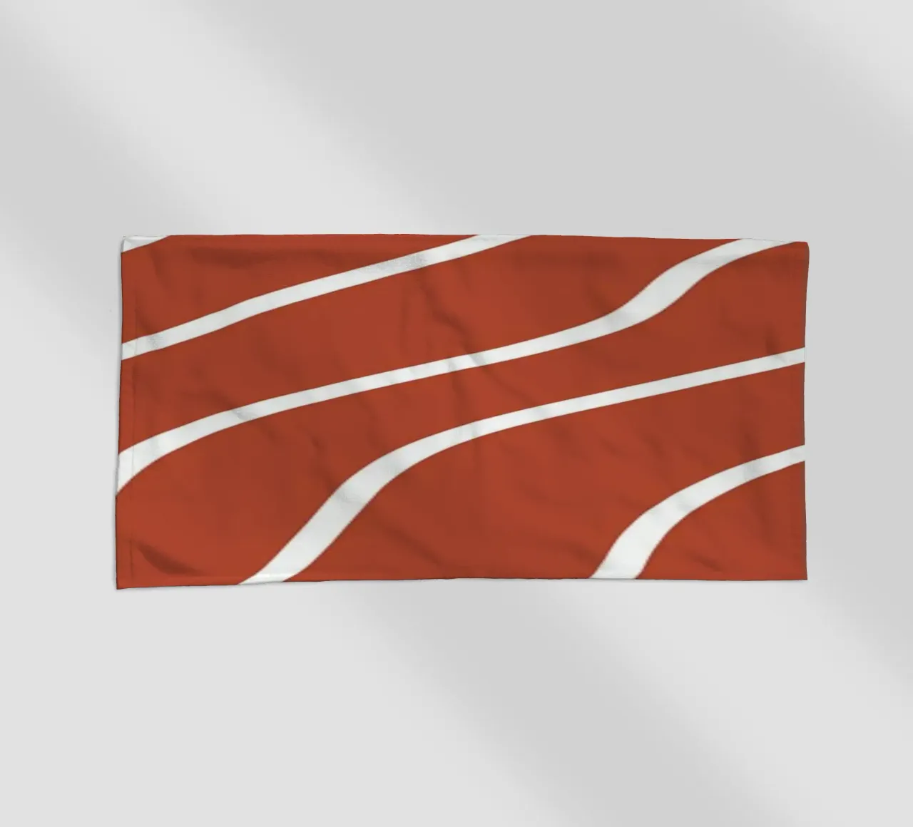 White Line Red Background beach towel by MODERN NUANCE