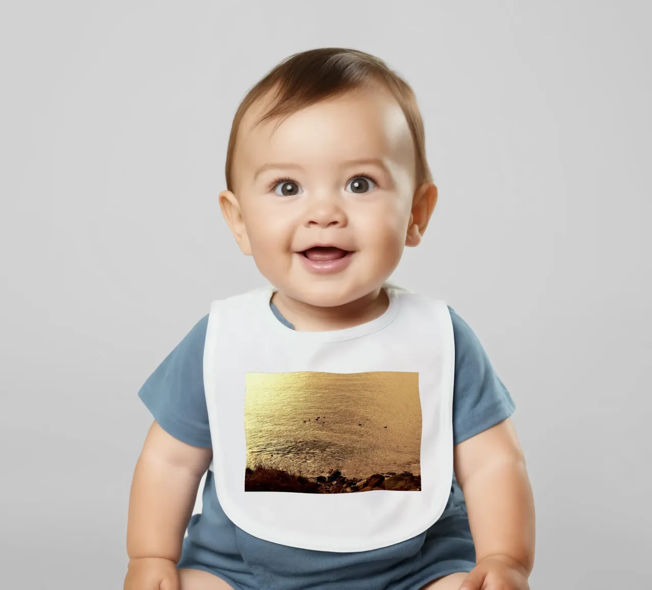 FAA266 PAESAGGIO OCEANO. LUCE DORATA CON GABBIANI. bavaglino da Thierry vobmann photography