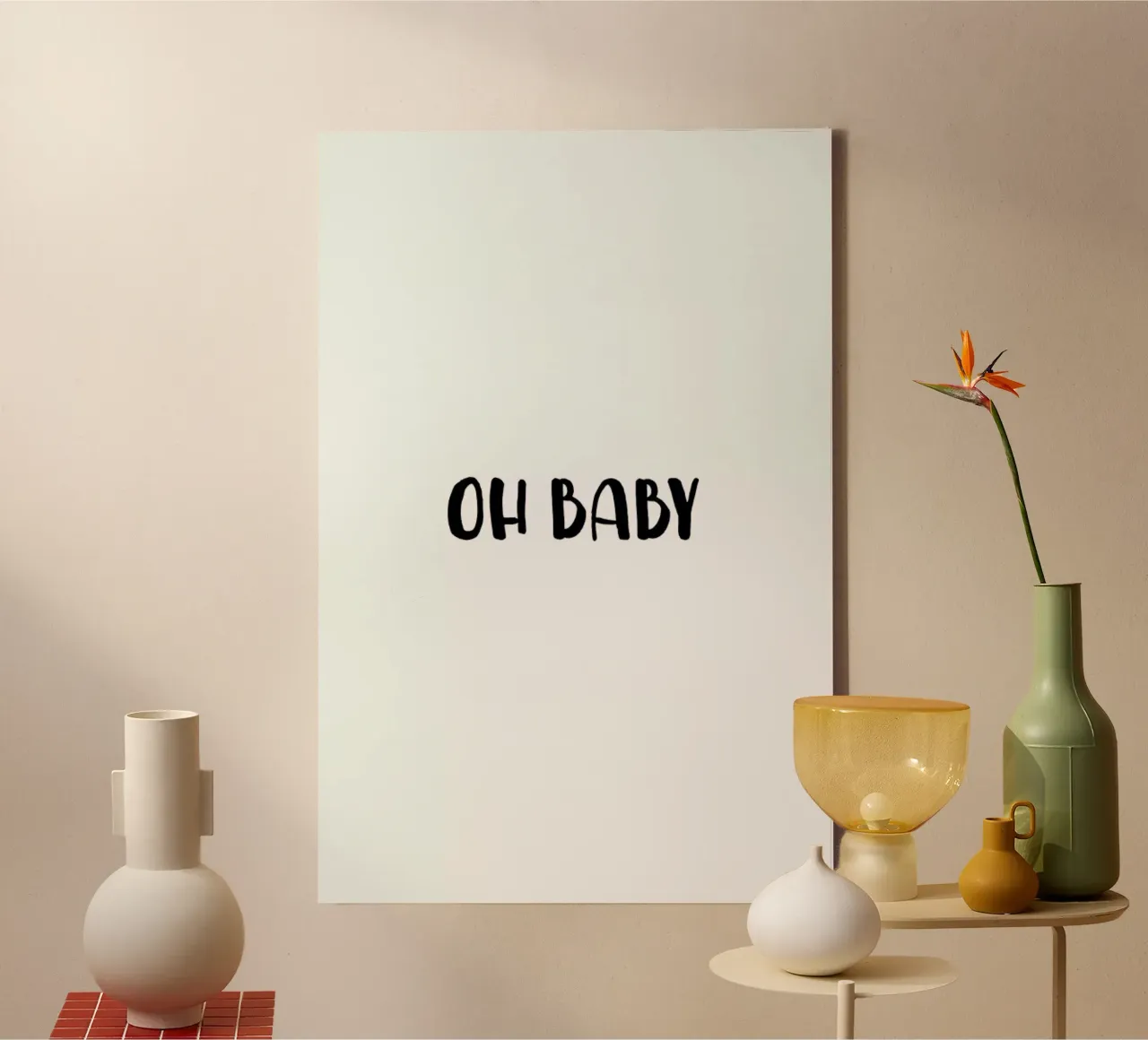 Oh Baby B&W tela con Cornice a cassetta da daylight design studio