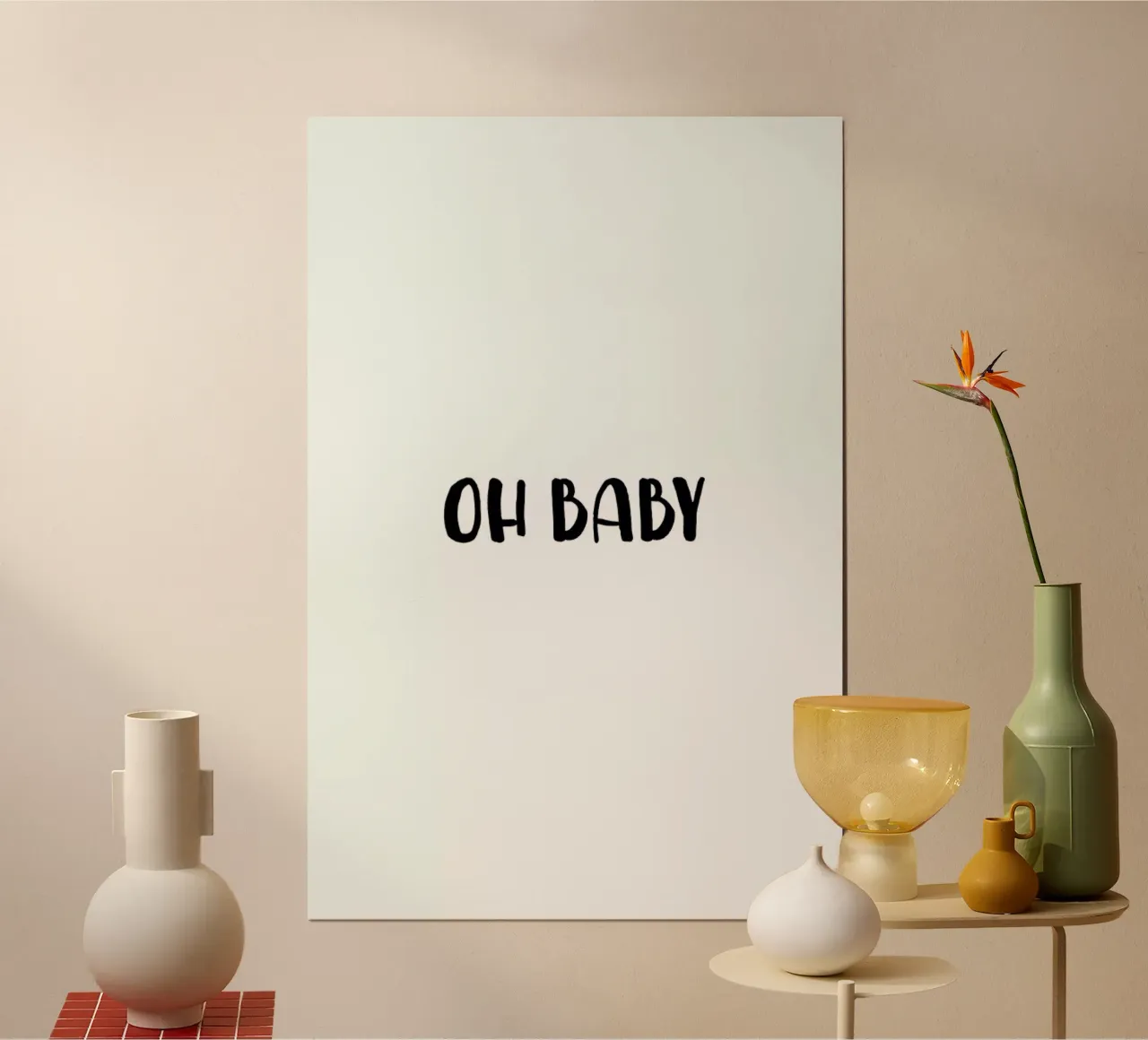 Oh Baby B&W poster van daylight design studio