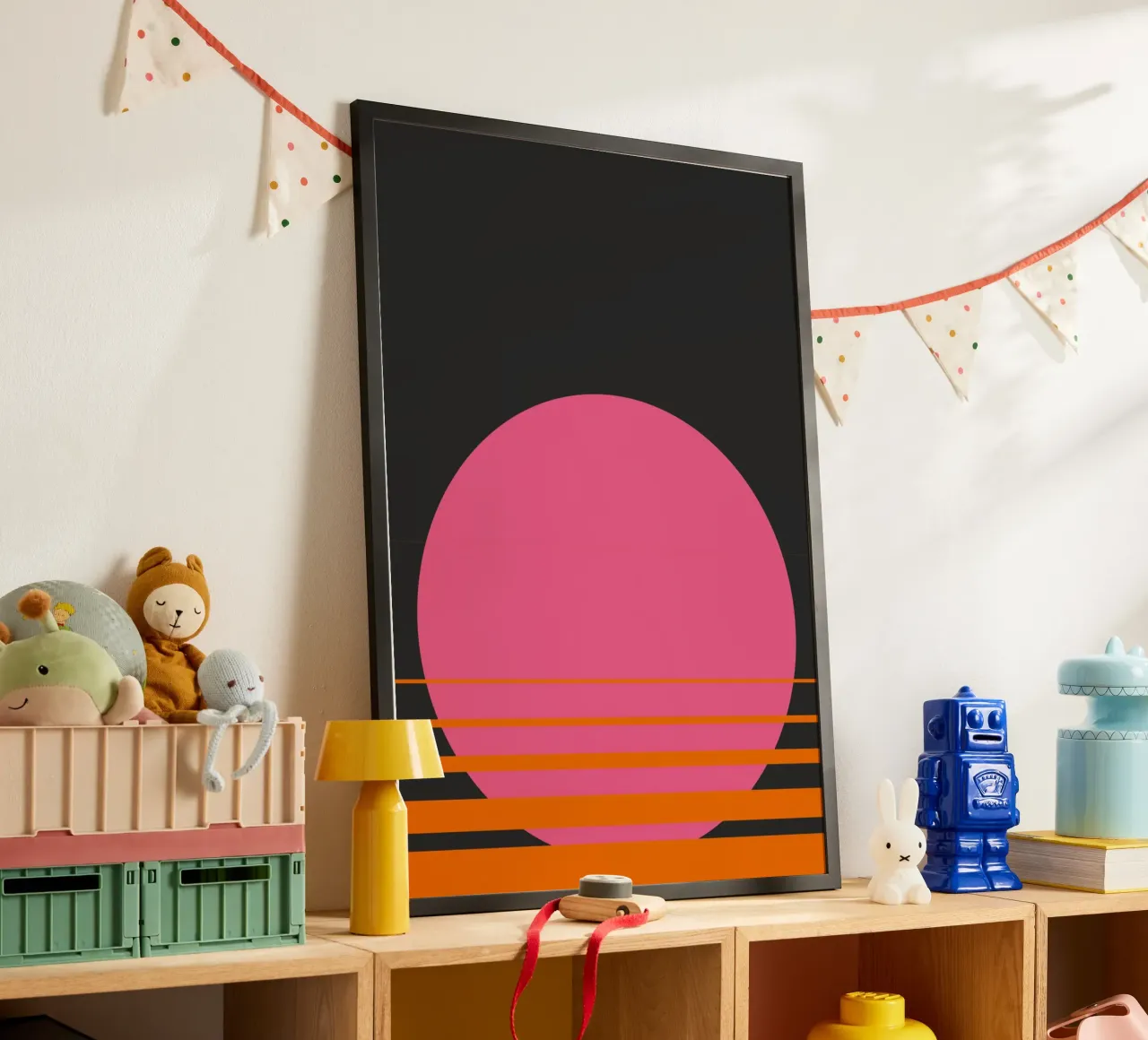 Estate buia poster con telaio in legno da Rose Beck Art