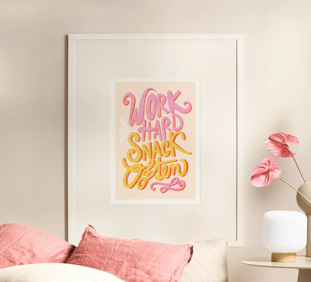 Hart arbeiten, oft naschen Poster von Pictufy Sun & Spirit