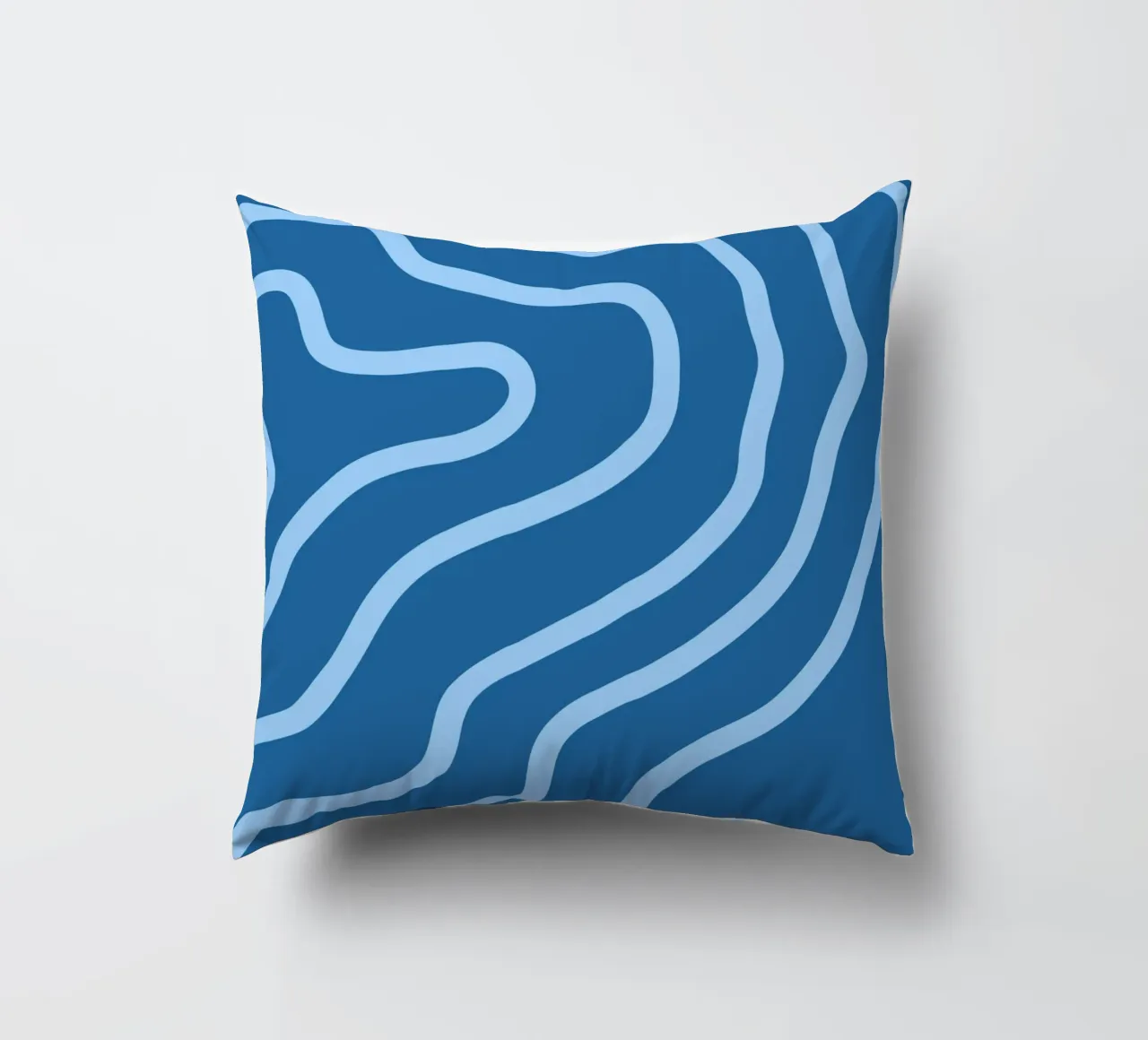 Linee blu minimaliste cuscino da MODERN NUANCE