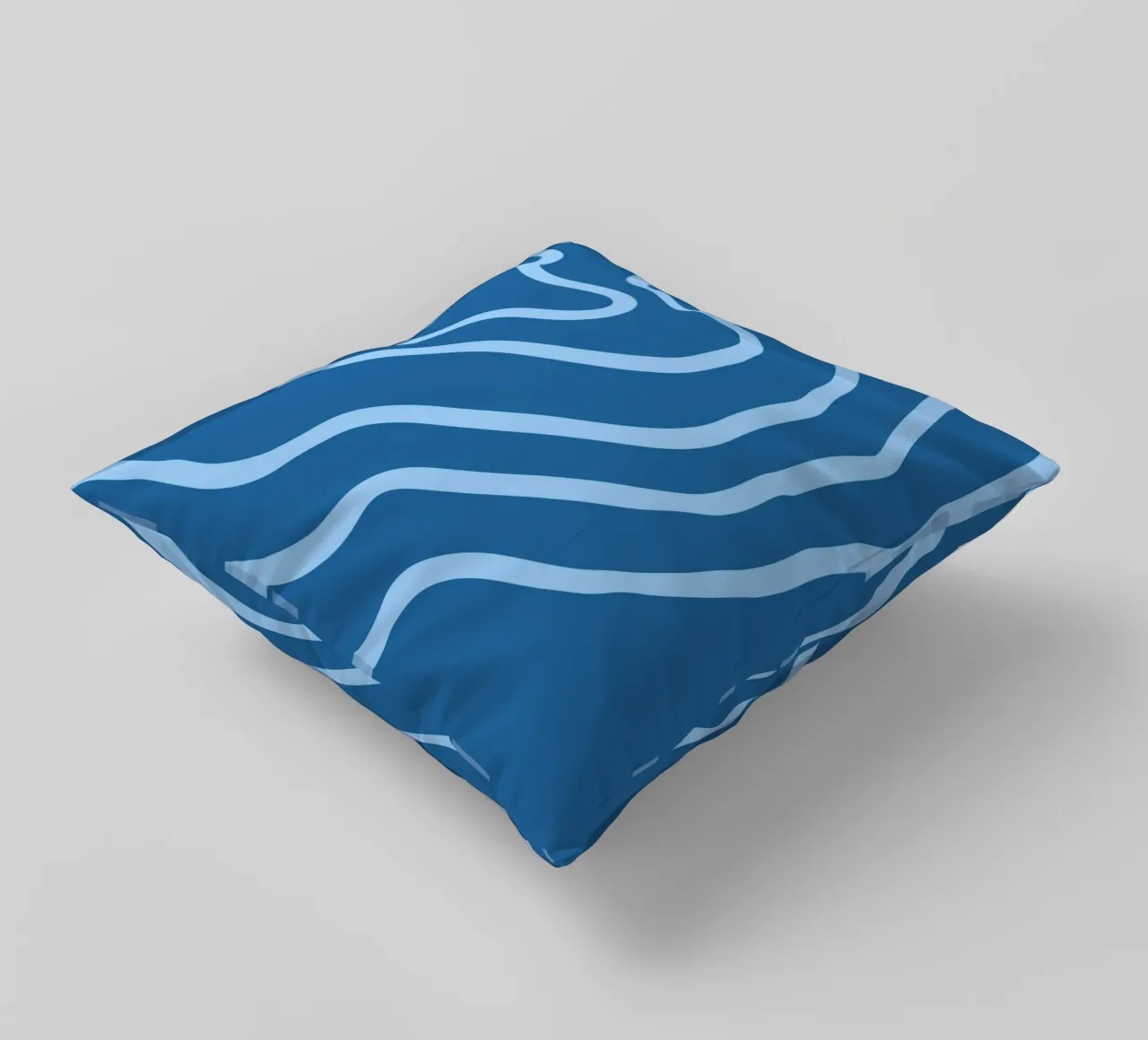 Linee blu minimaliste cuscino da MODERN NUANCE