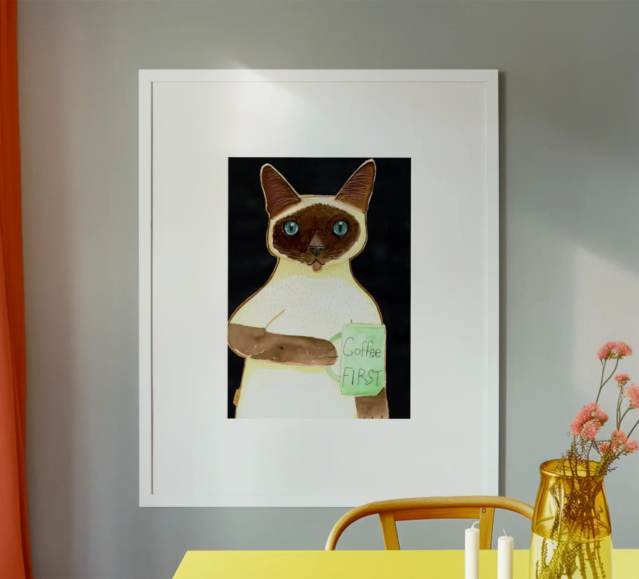 Gatto siamese II carta hahnemühle da Pictufy Sun & Spirit