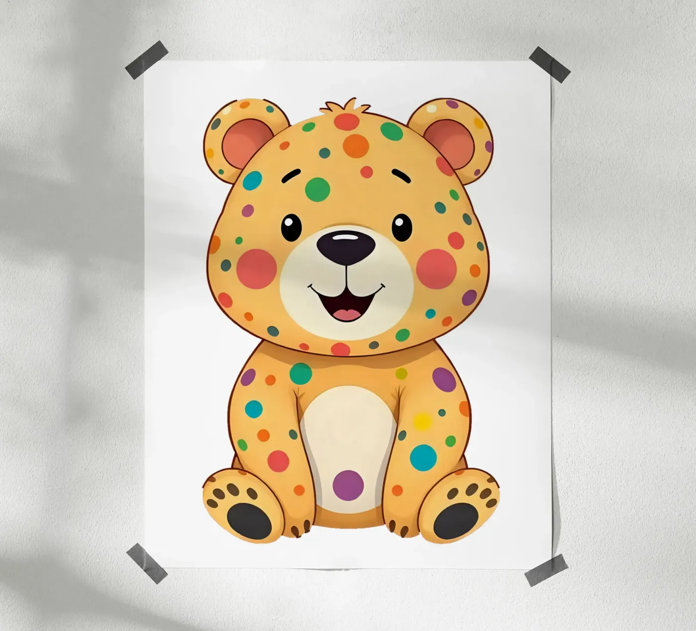 Bear_4a poster van Tierisch bunt by LK