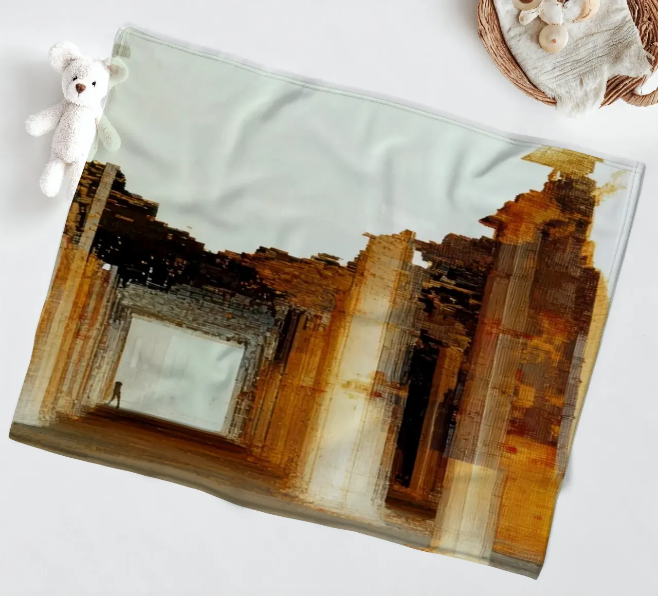 Echoes fleece blanket by Art Unleashed