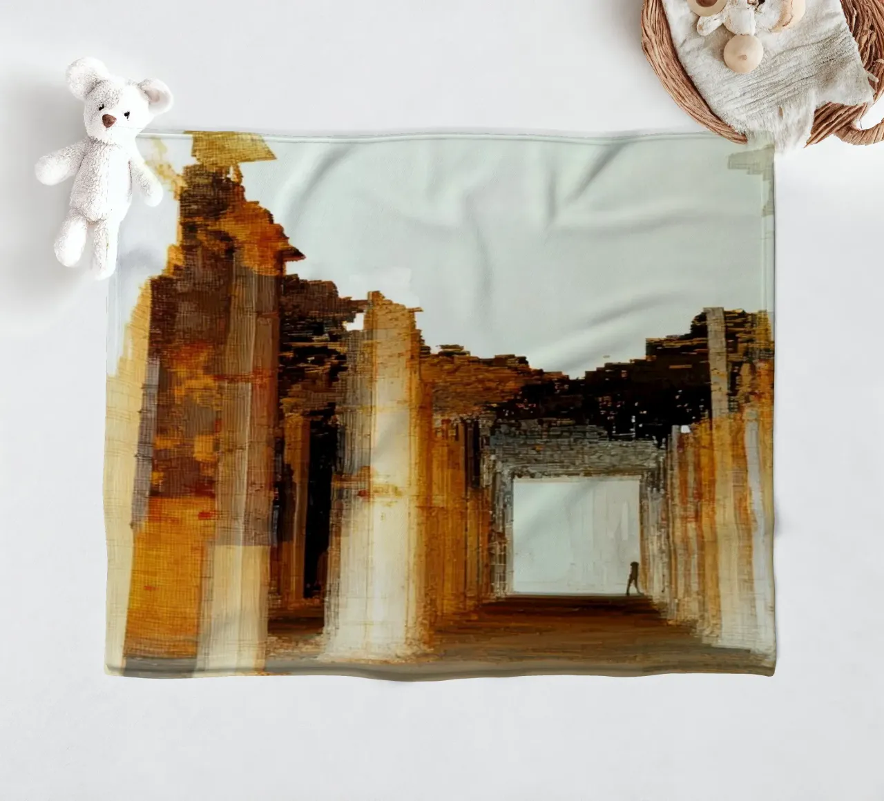 Echoes fleece blanket by Art Unleashed