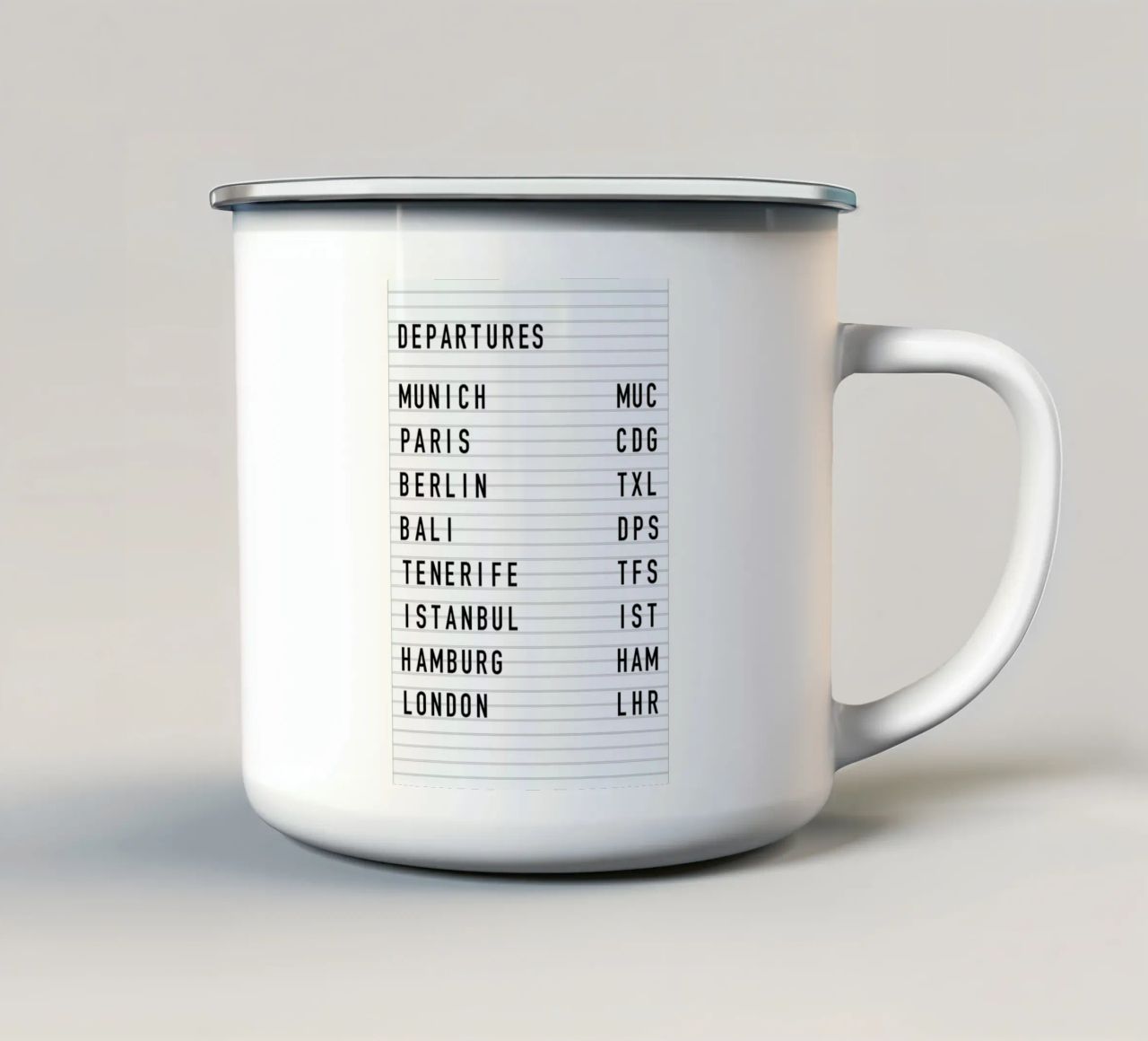 Departure Munich tazza in smalto da daylight design studio