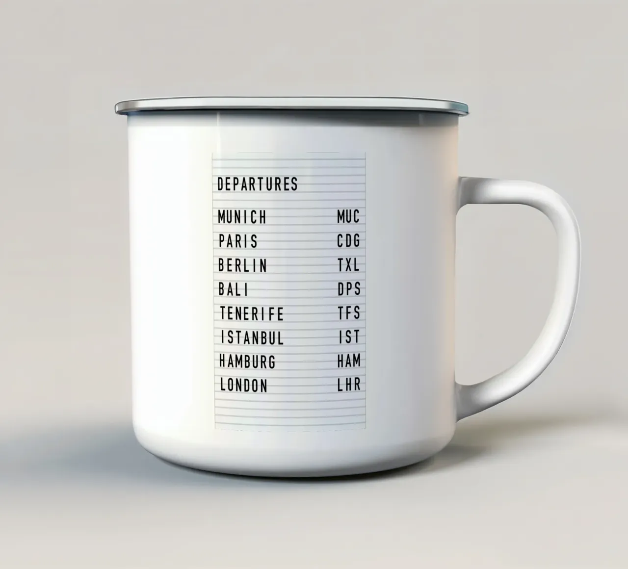 Departure Munich tazza in smalto da daylight design studio