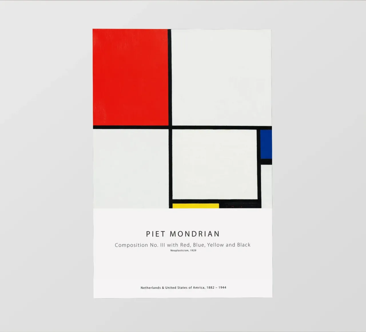 Piet Mondrian - Composizione III telo in pvc da Old Masters