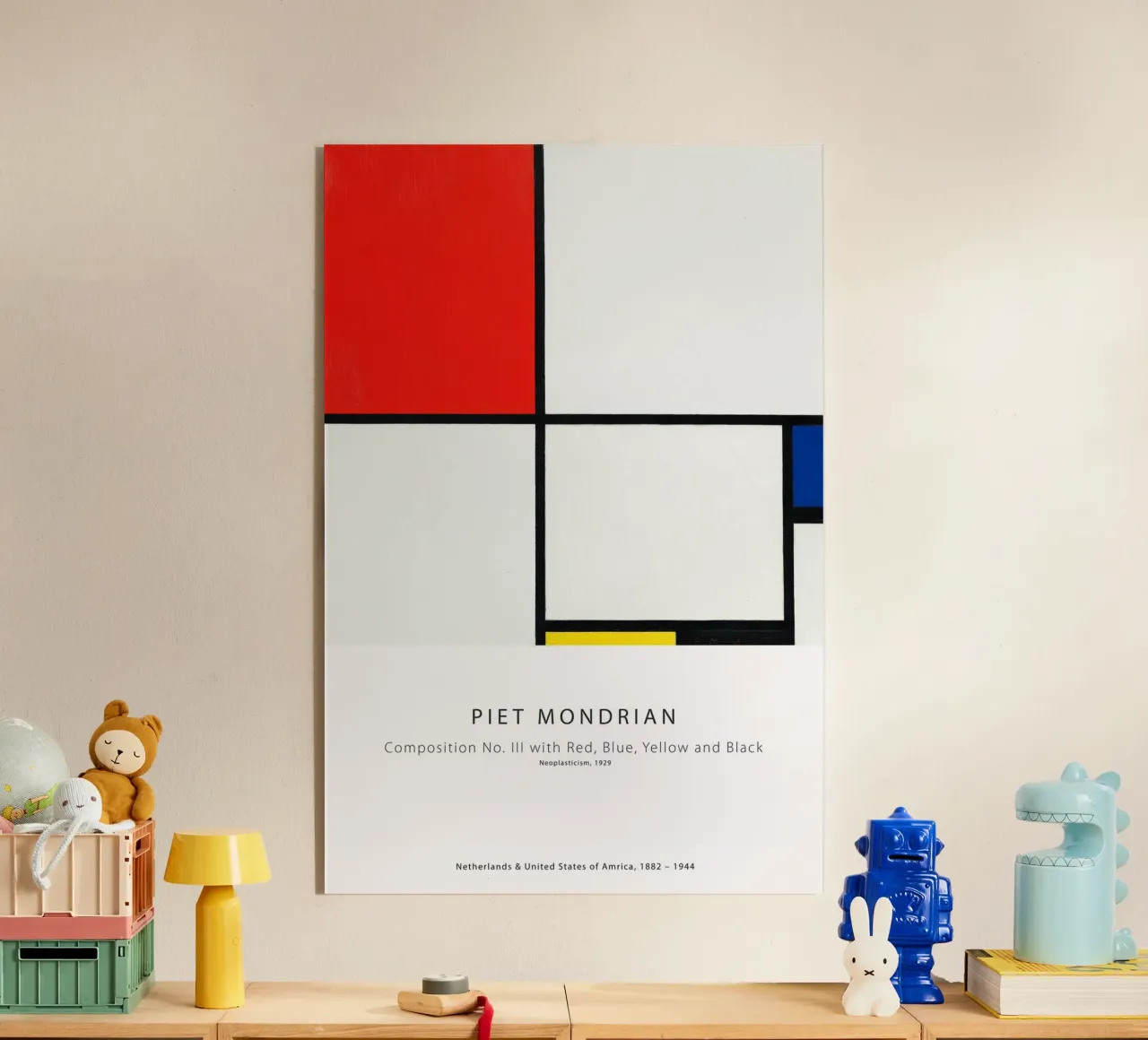 Piet Mondrian - Composizione III plexiglass da Old Masters