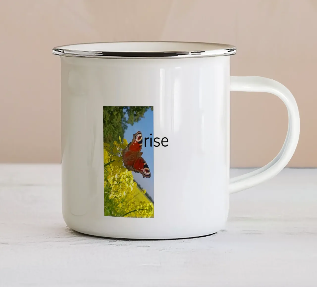 Farfalla tazza in smalto da Kreativernetzt