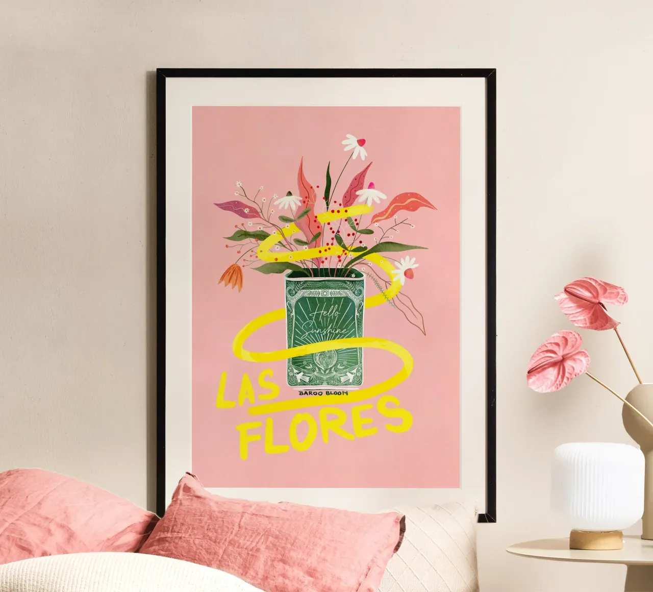 Las Flores poster con telaio in alluminio da Pictufy Sun & Spirit