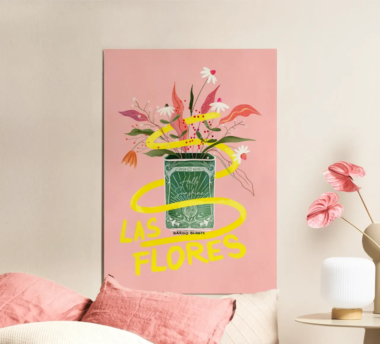 Las Flores poster con telaio in alluminio da Pictufy Sun & Spirit
