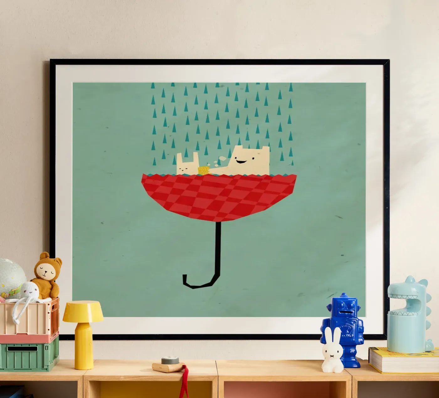 Umbrella bath time! poster da Yetiland