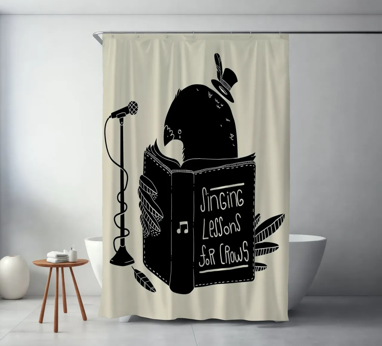 Singing Lessons for Crows tenda da doccia da Tobe Fonseca