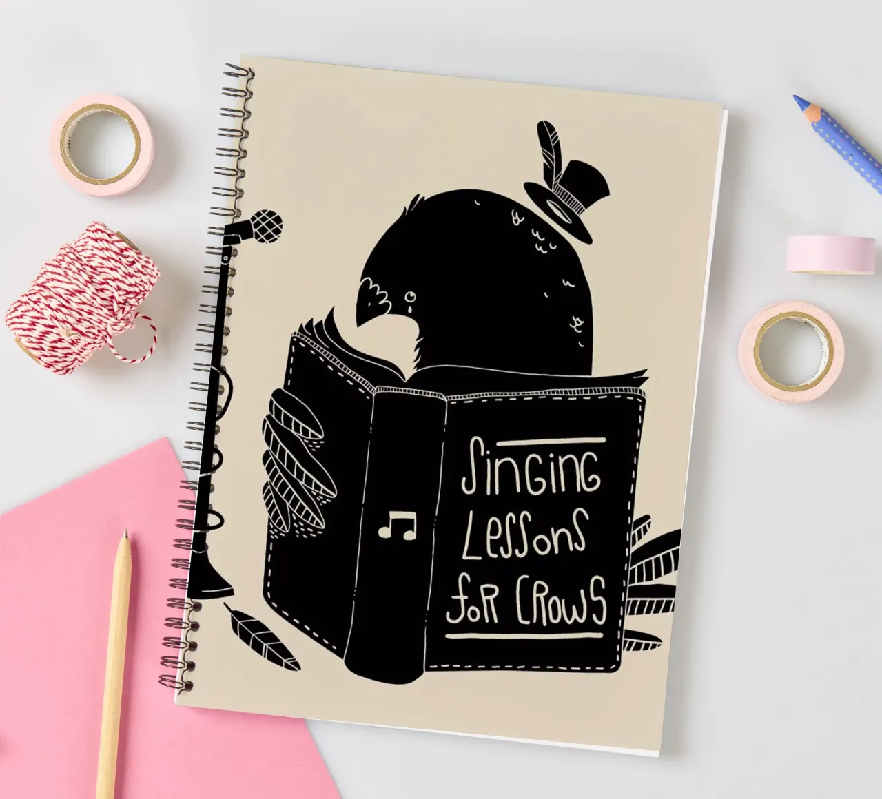 Singing Lessons for Crows spiral notebook by Tobe Fonseca