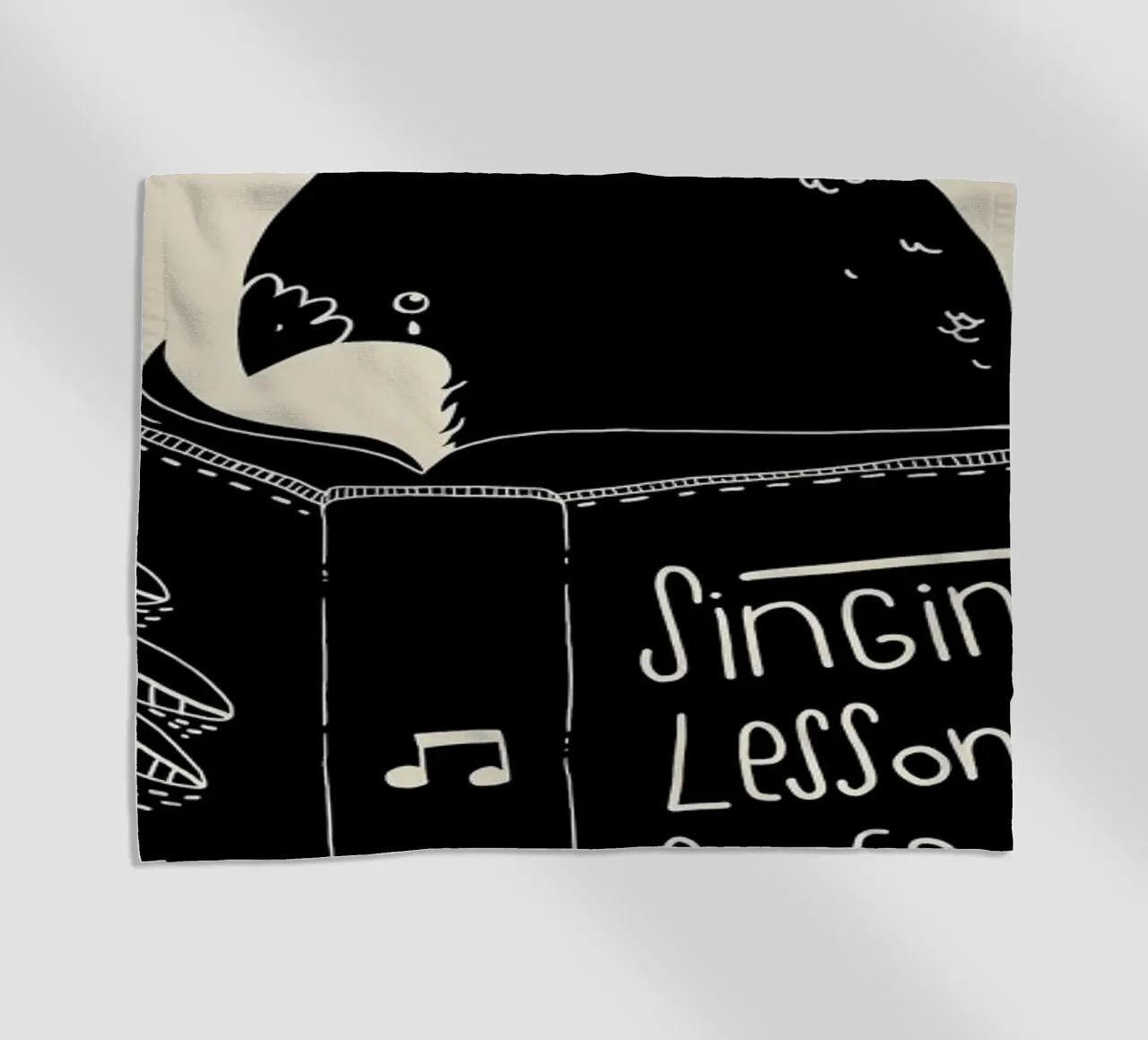 Singing Lessons for Crows beach towel by Tobe Fonseca