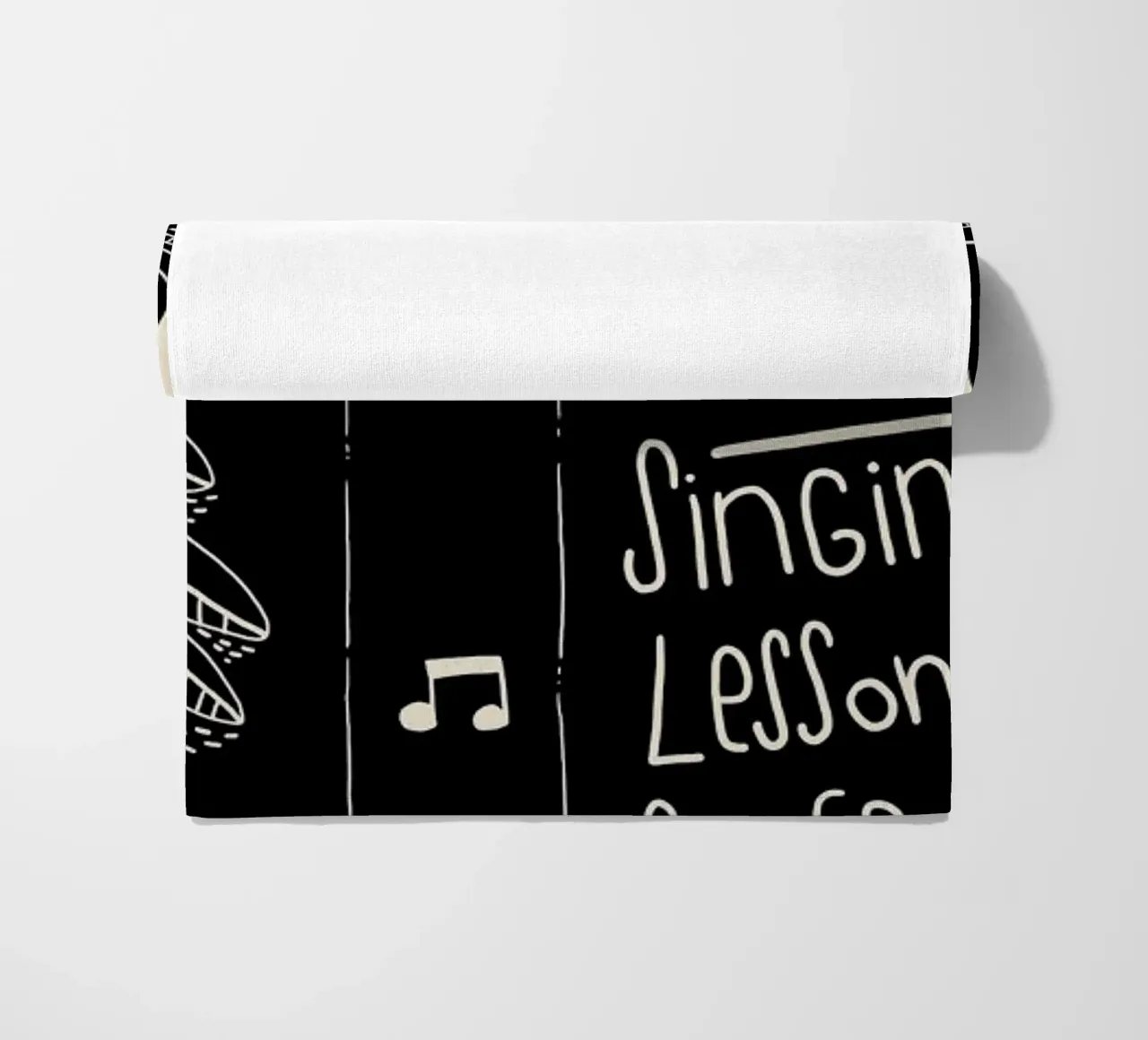 Singing Lessons for Crows beach towel by Tobe Fonseca