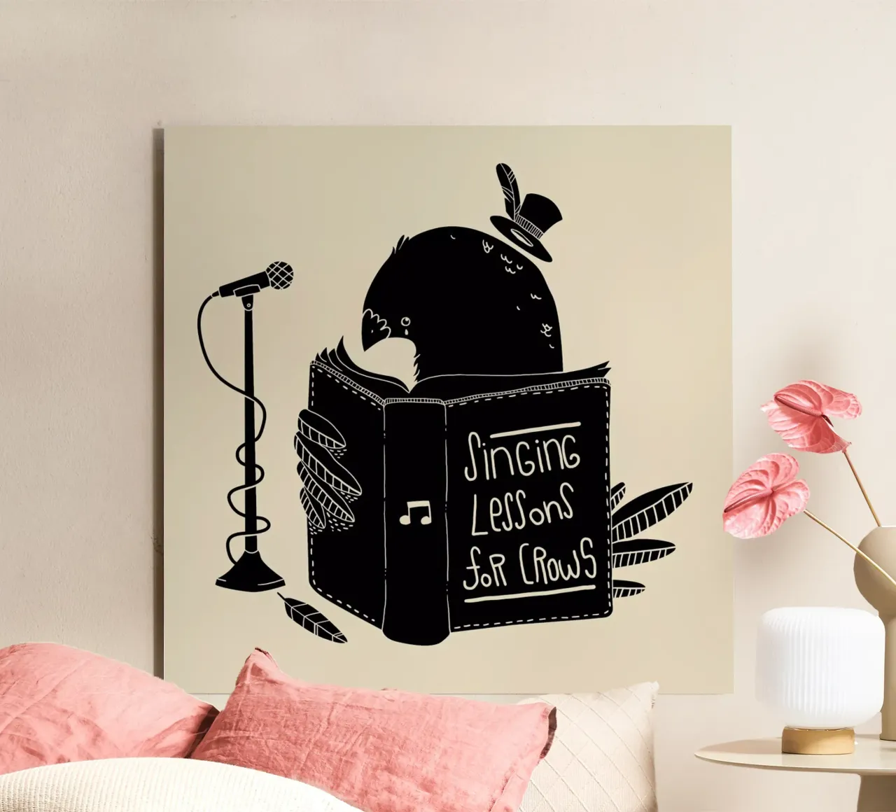 Singing Lessons for Crows alluminio dibond da Tobe Fonseca